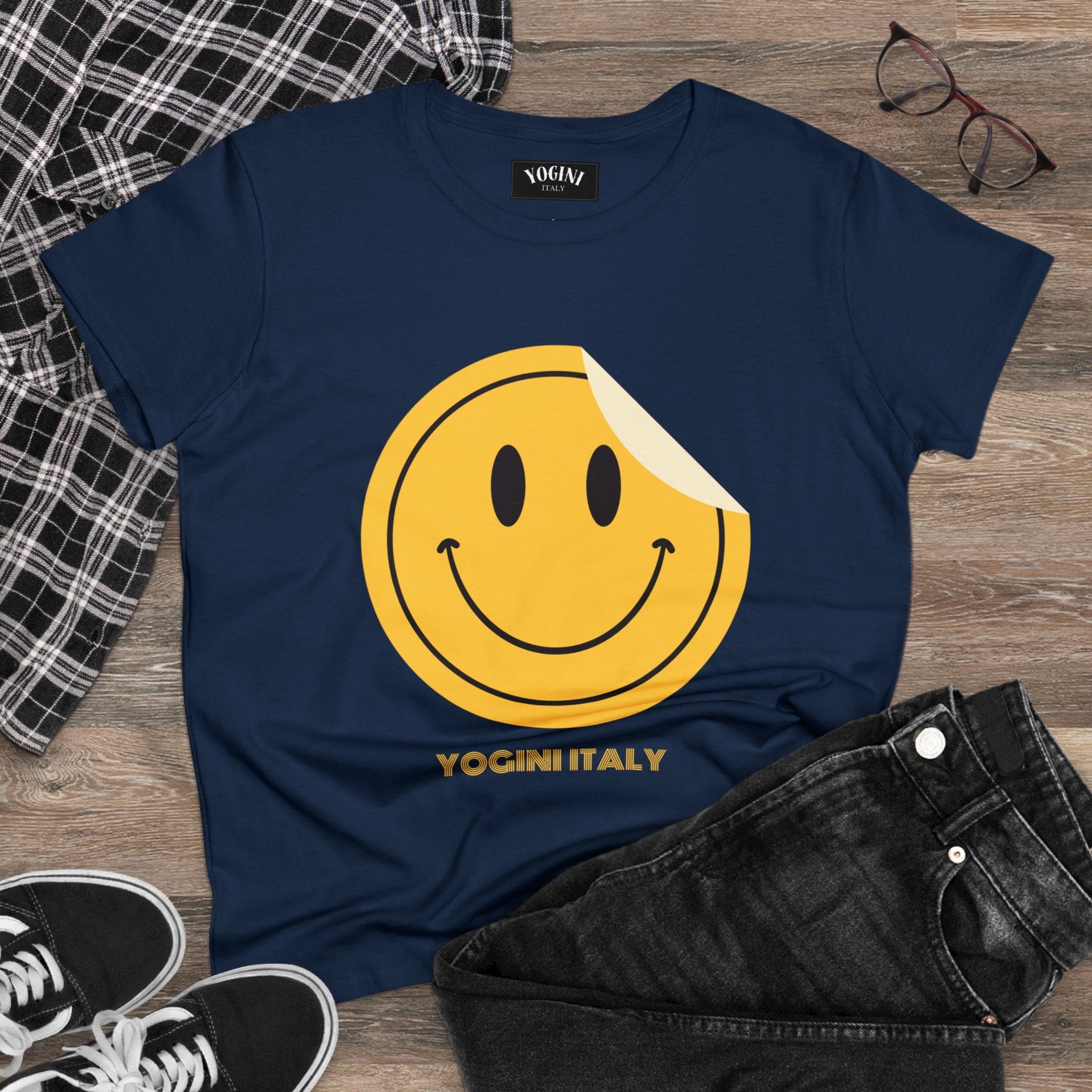 Smile - Women's Midweight Cotton Tee by Yogini Italy