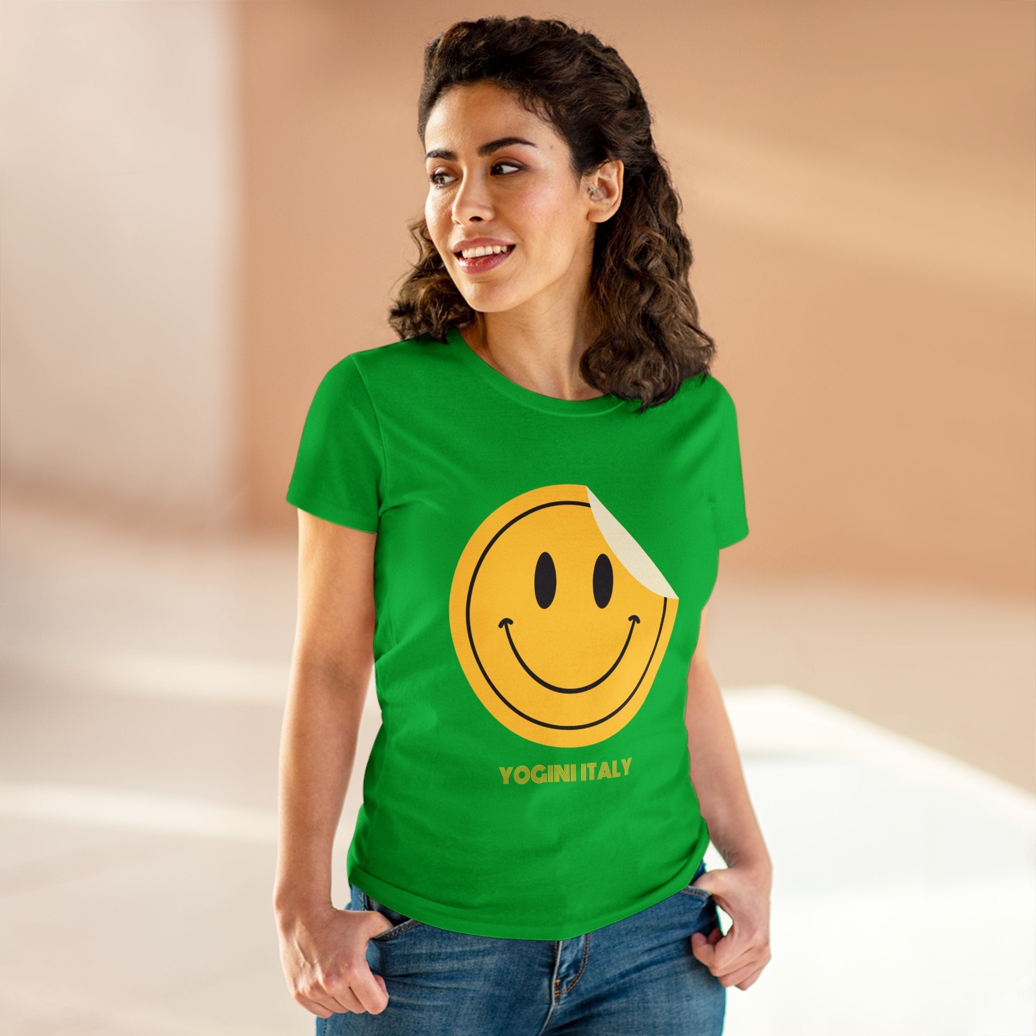 Smile - Women's Midweight Cotton Tee by Yogini Italy