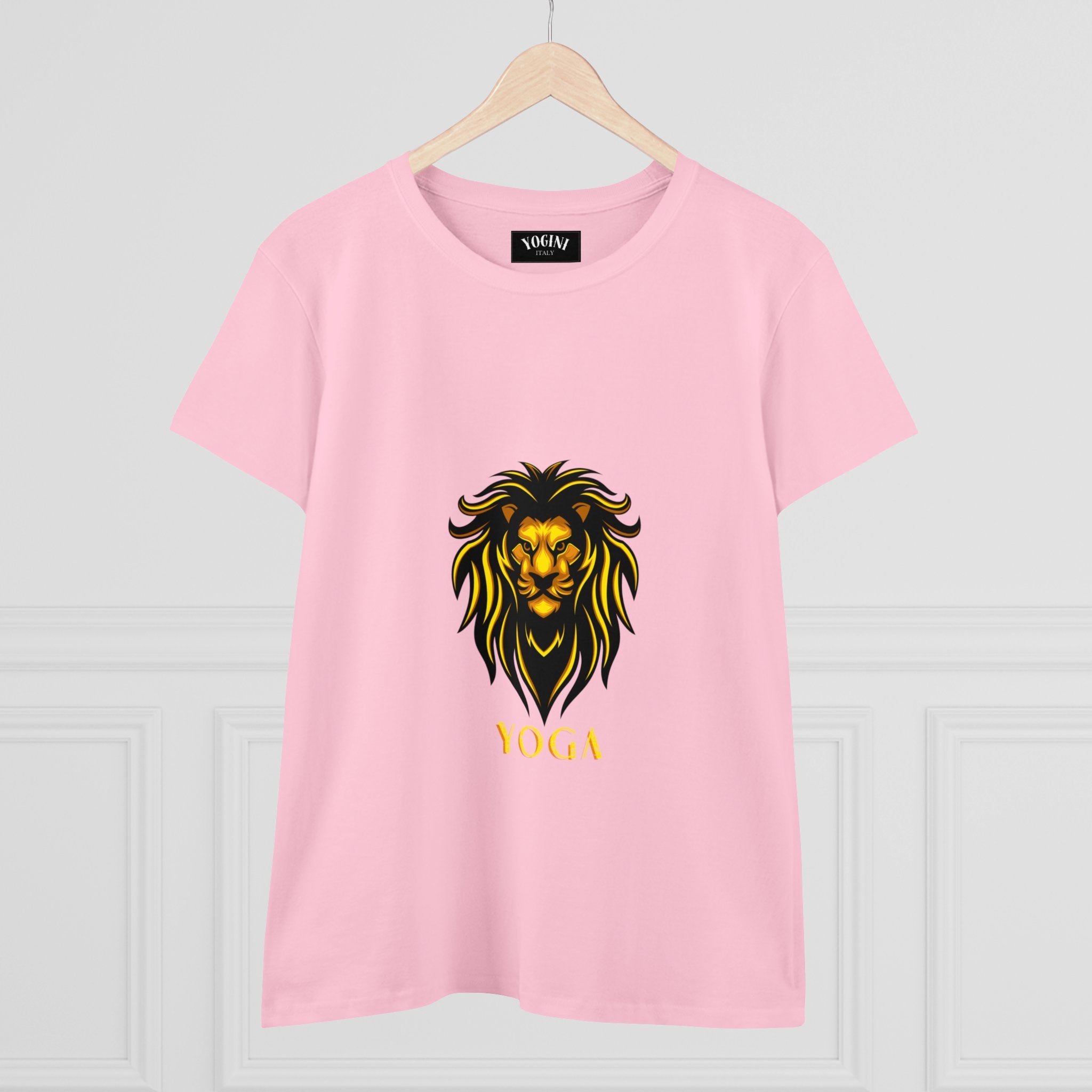 Lion Yoga - Women's Midweight Cotton Tee by Yogini Italy