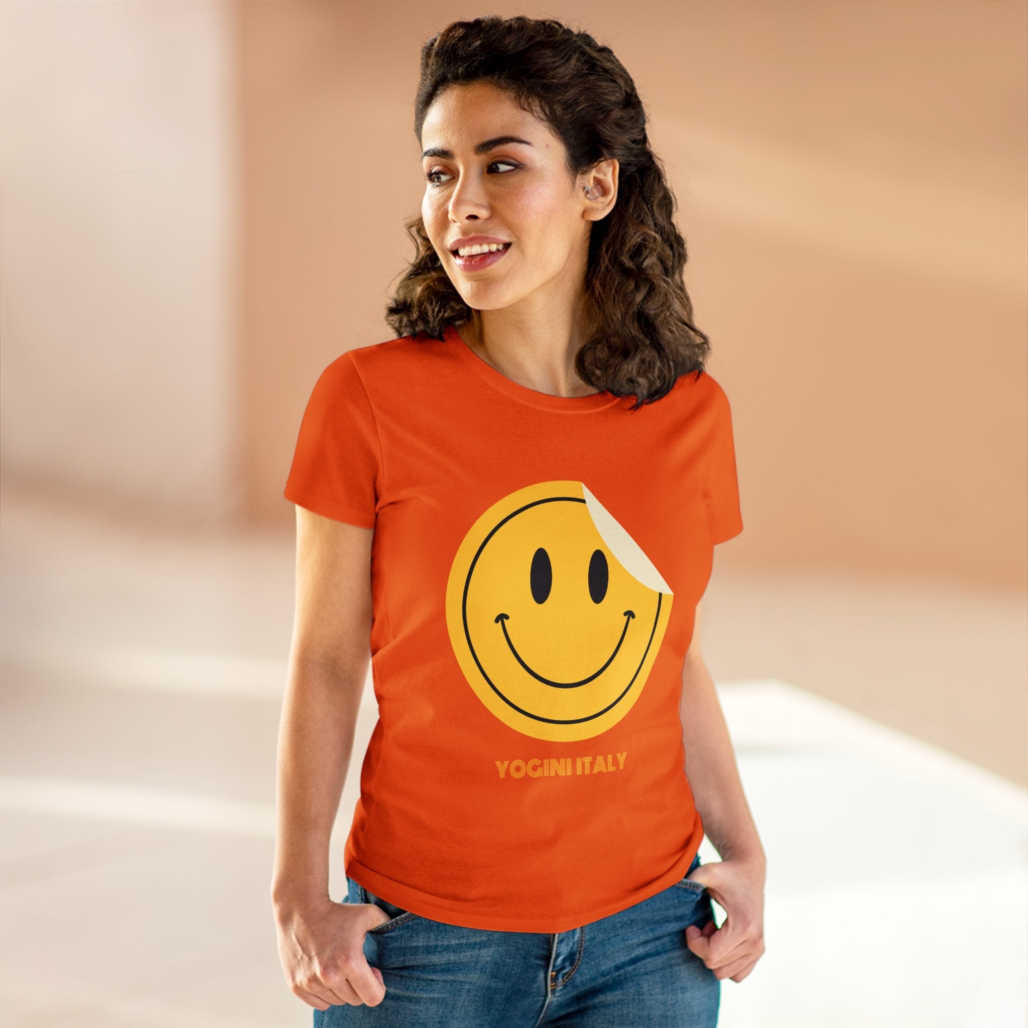 Smile - Women's Midweight Cotton Tee by Yogini Italy