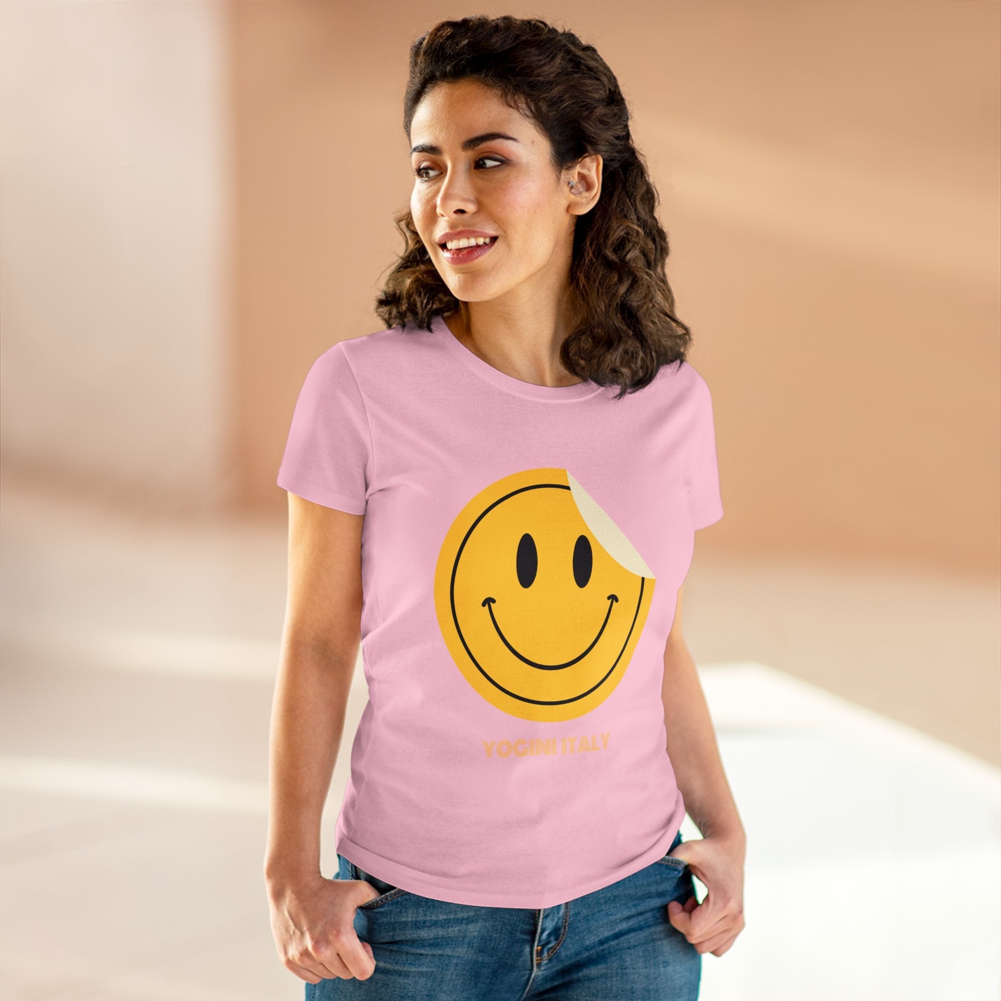 Smile - Women's Midweight Cotton Tee by Yogini Italy