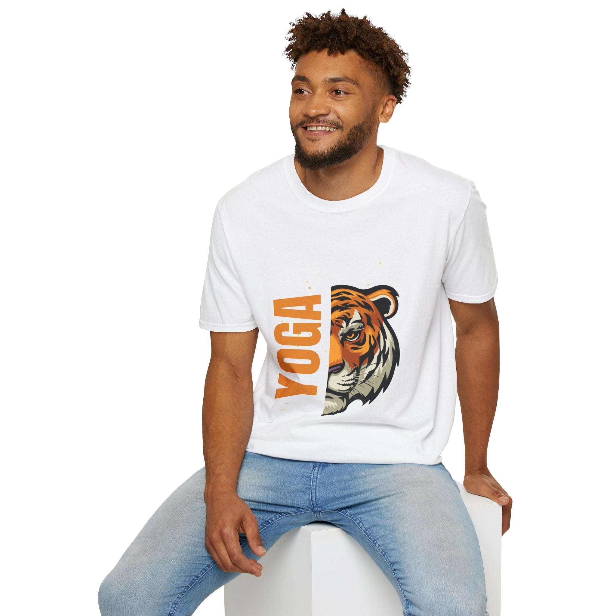 Tiger Yoga - Unisex Softstyle T-Shirt by Yogini Italy