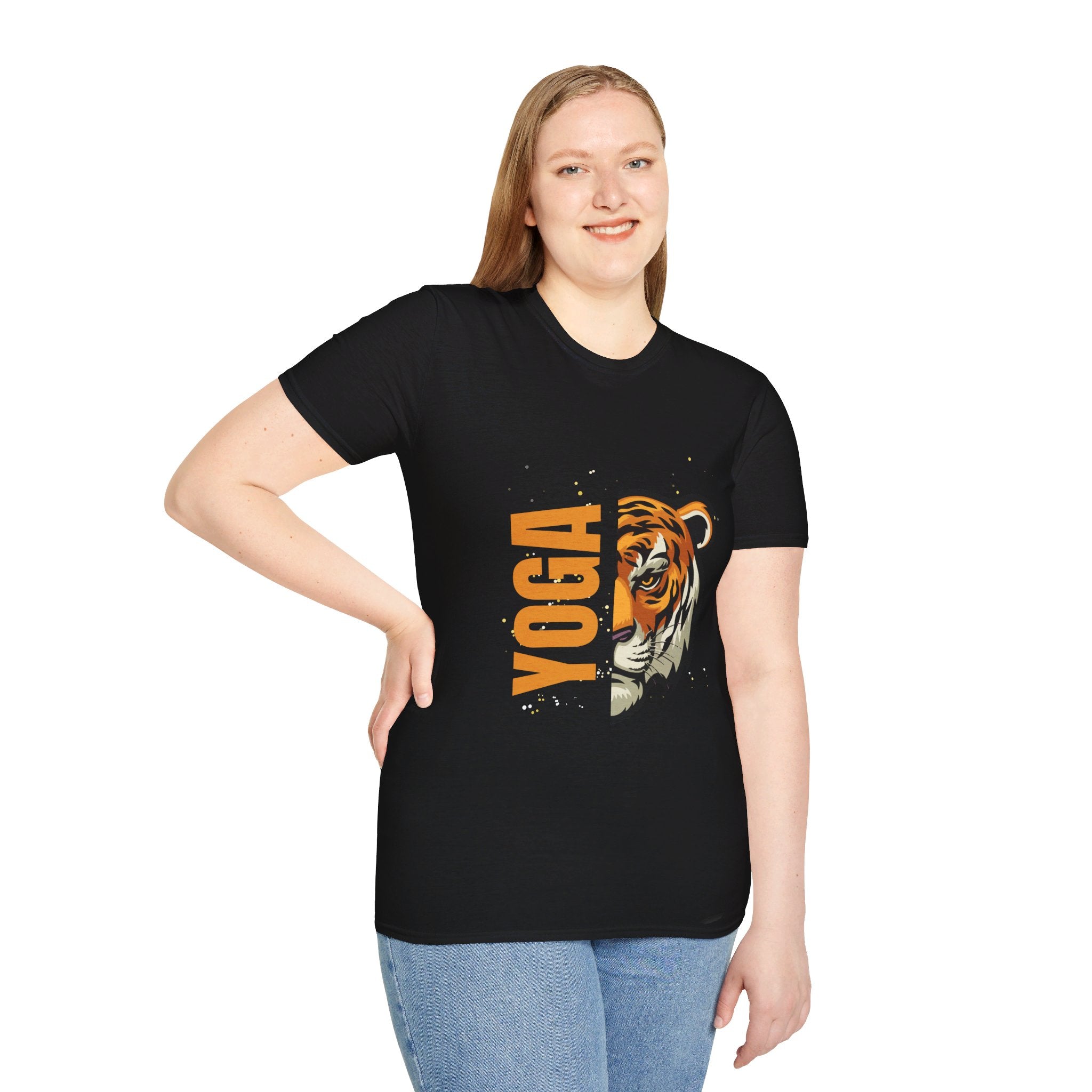 Active Tiger Yoga - Unisex Softstyle T-Shirt by Yogini Italy