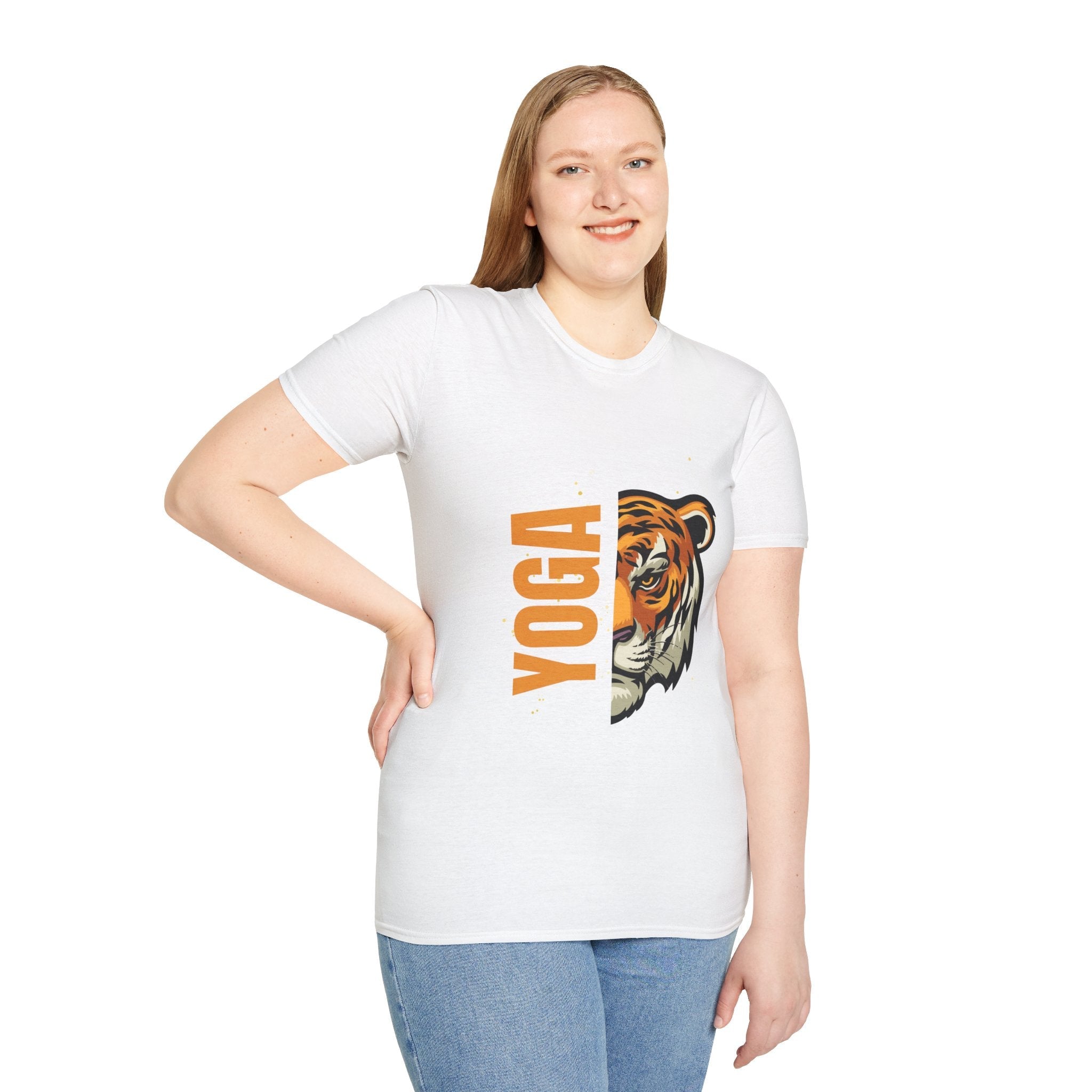 Tiger Yoga - Unisex Softstyle T-Shirt by Yogini Italy