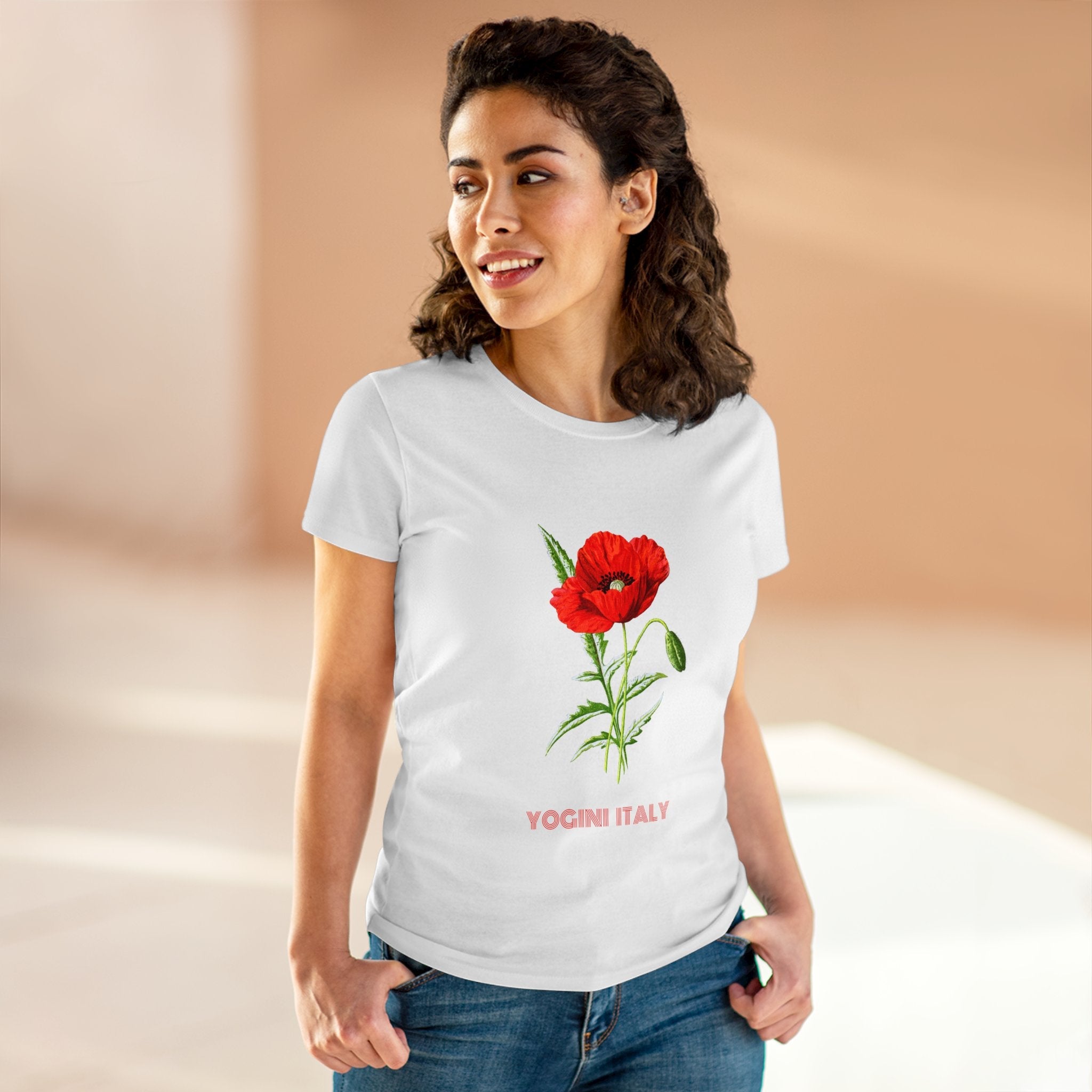 Poppy - Women's Midweight Cotton Tee by Yogini Italy