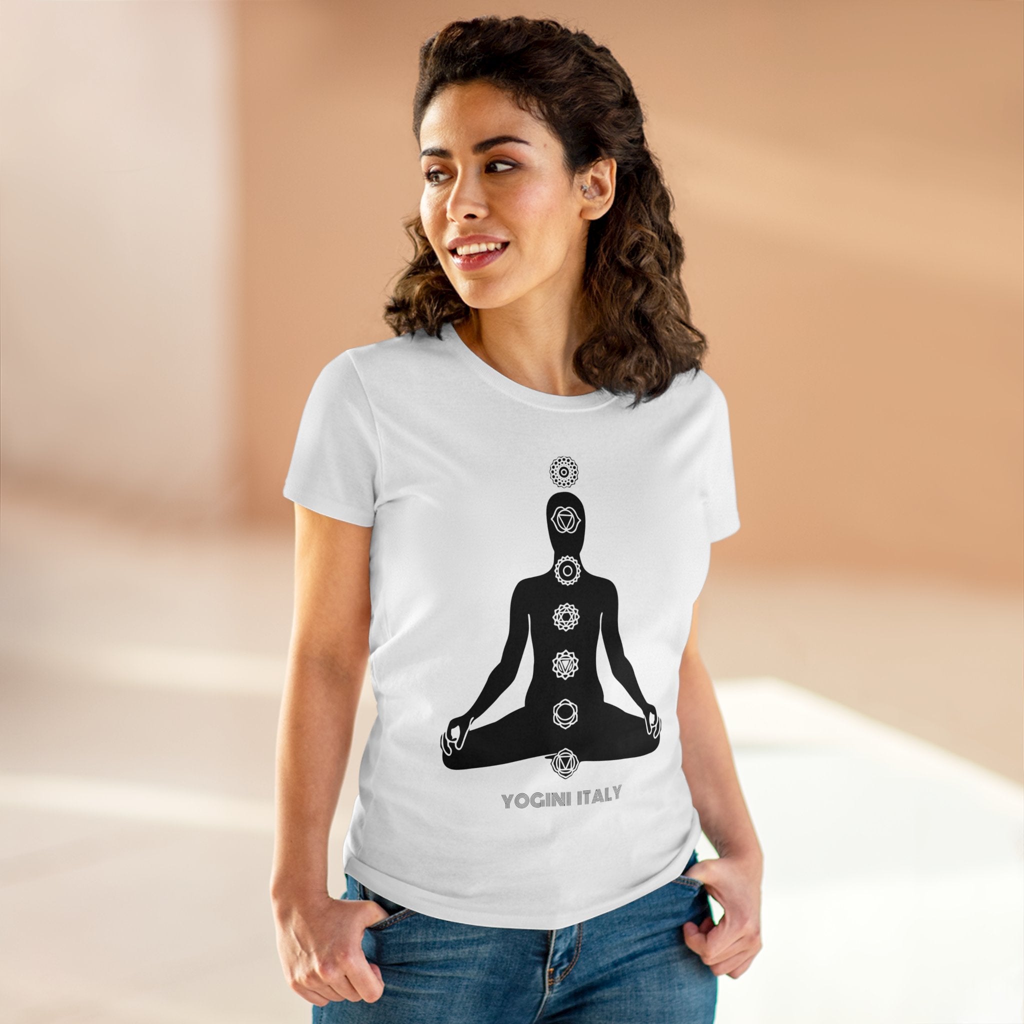 CHAKRA - Women's Midweight Cotton Tee by Yogini Italy