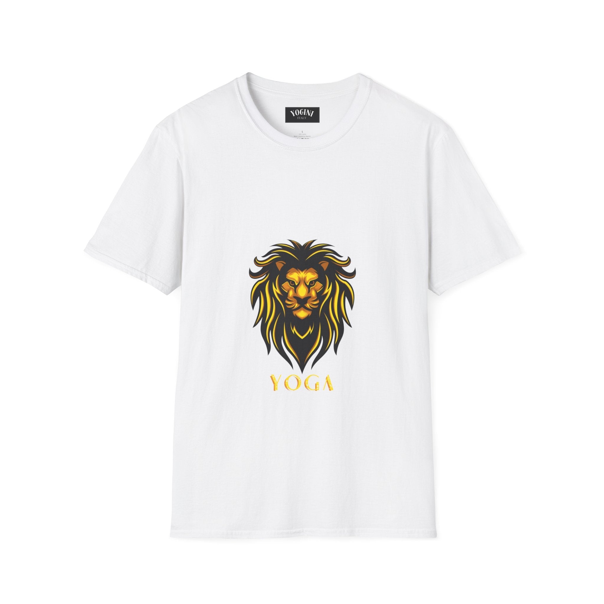 Lion Yoga - Unisex Softstyle T-Shirt by Yogini Italy