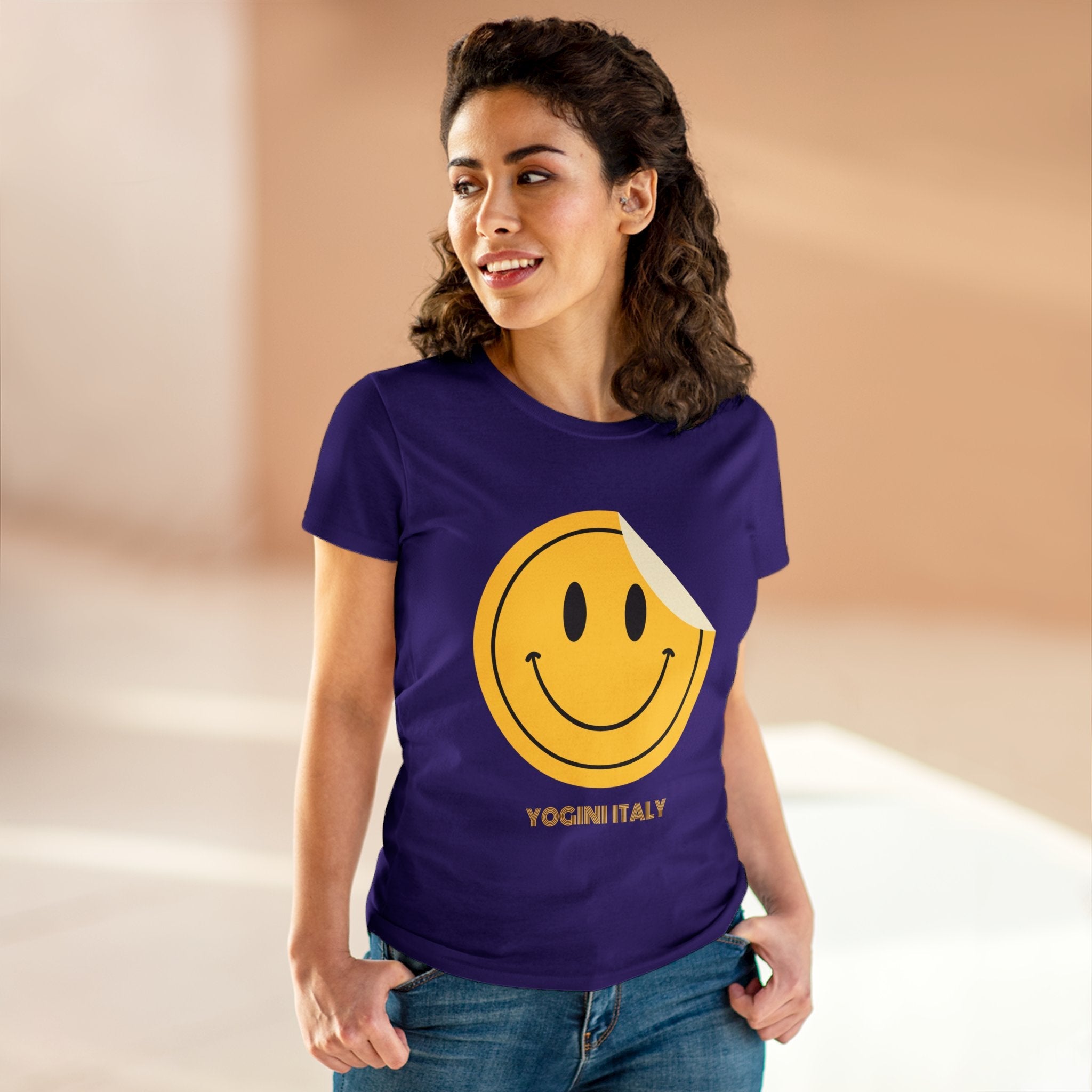 Smile - Women's Midweight Cotton Tee by Yogini Italy