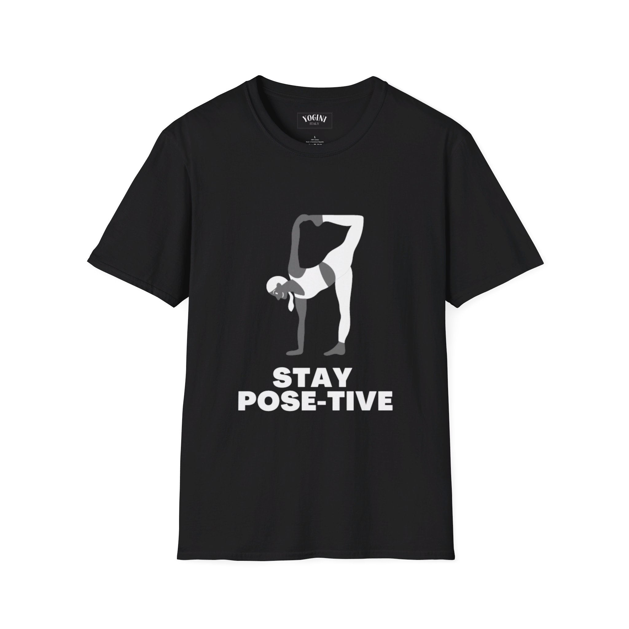 Active yoga - STAY POSE-TIVE - Unisex Softstyle T-Shirt by Yogini Italy