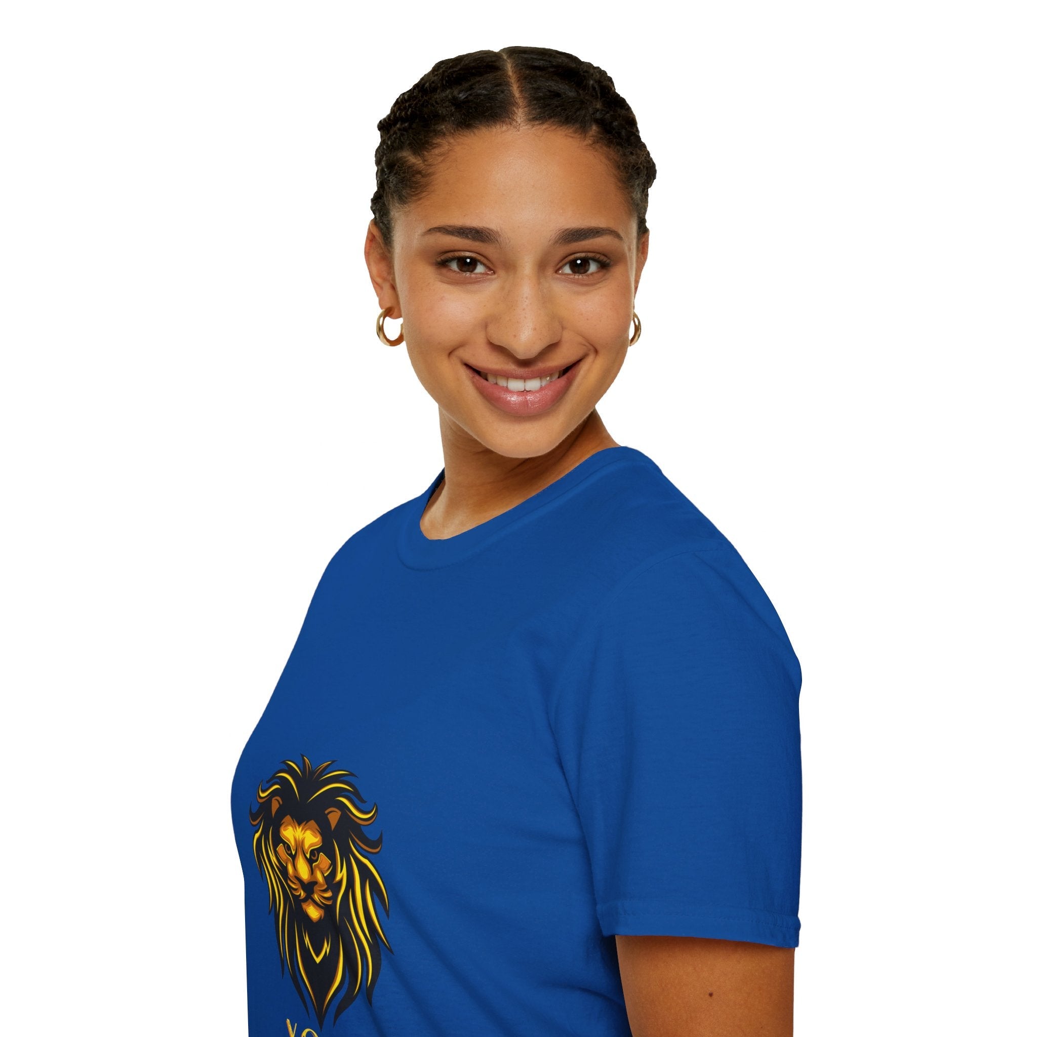 Lion Yoga - Unisex Softstyle T-Shirt by Yogini Italy