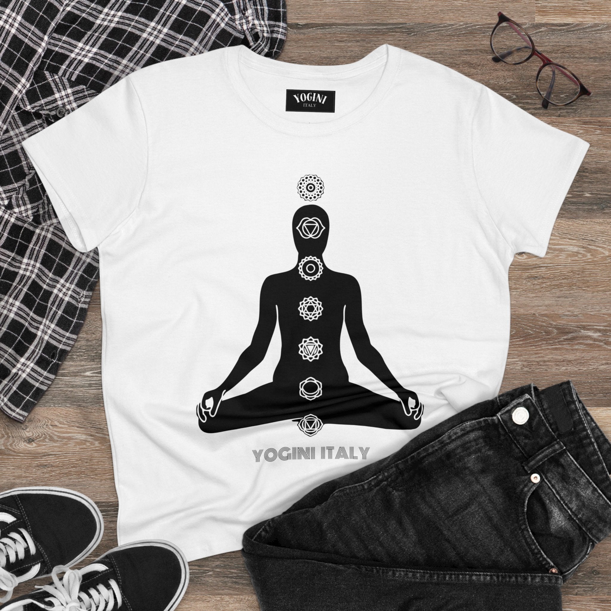 CHAKRA - Women's Midweight Cotton Tee by Yogini Italy