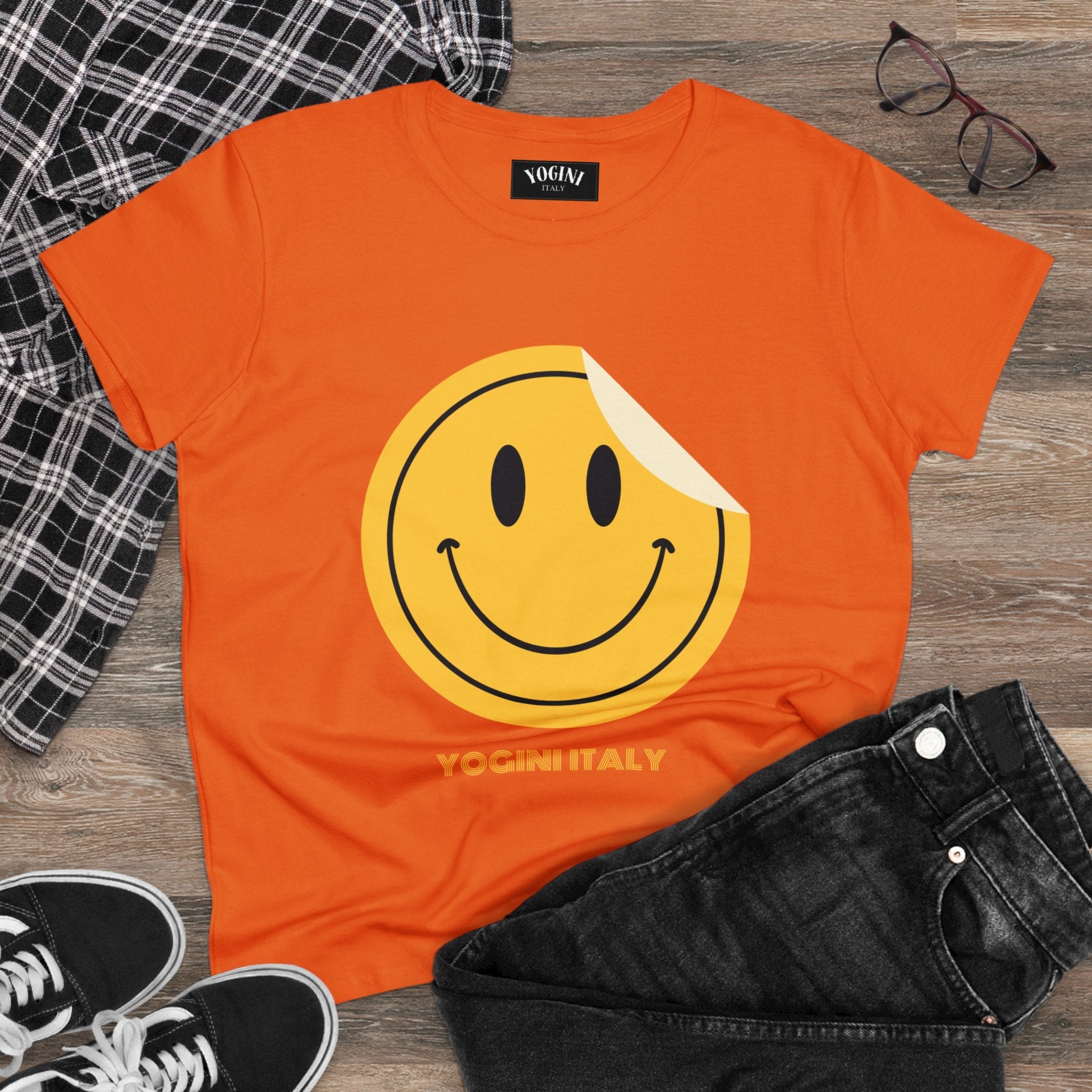 Smile - Women's Midweight Cotton Tee by Yogini Italy