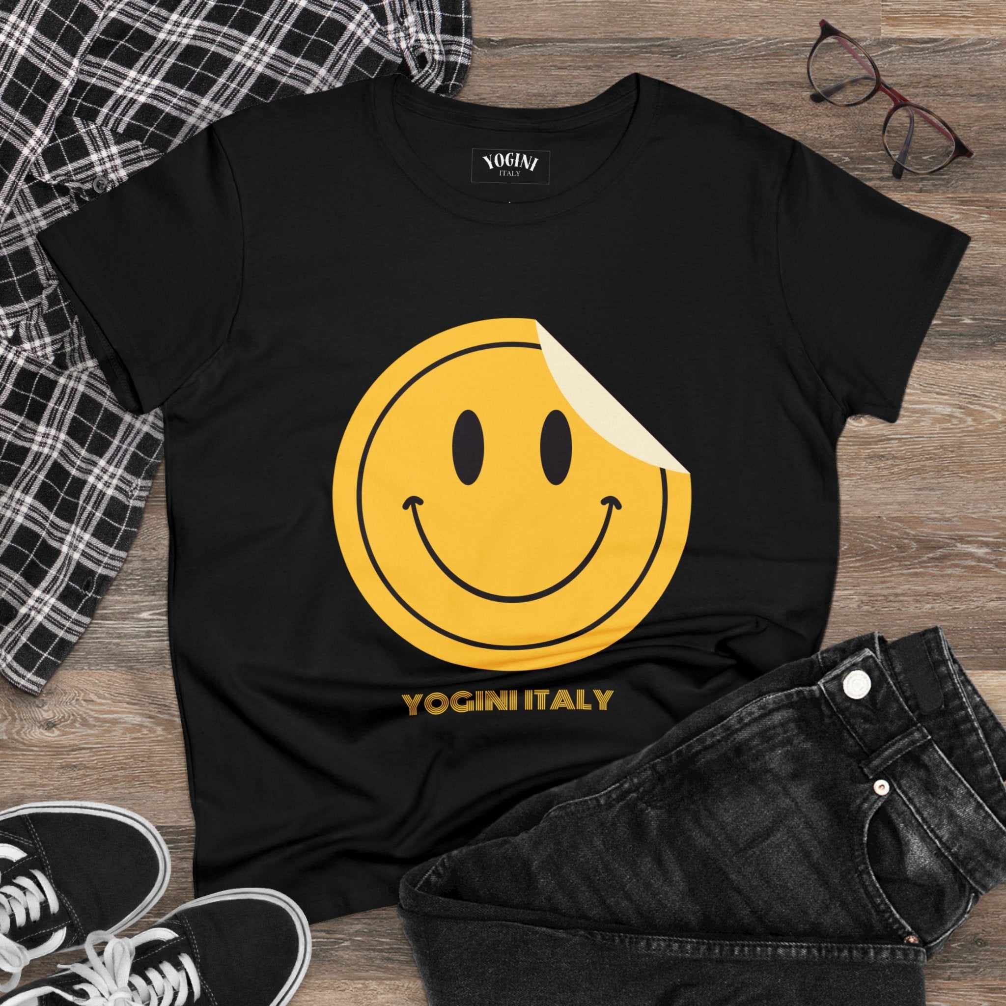 Smile - Women's Midweight Cotton Tee by Yogini Italy