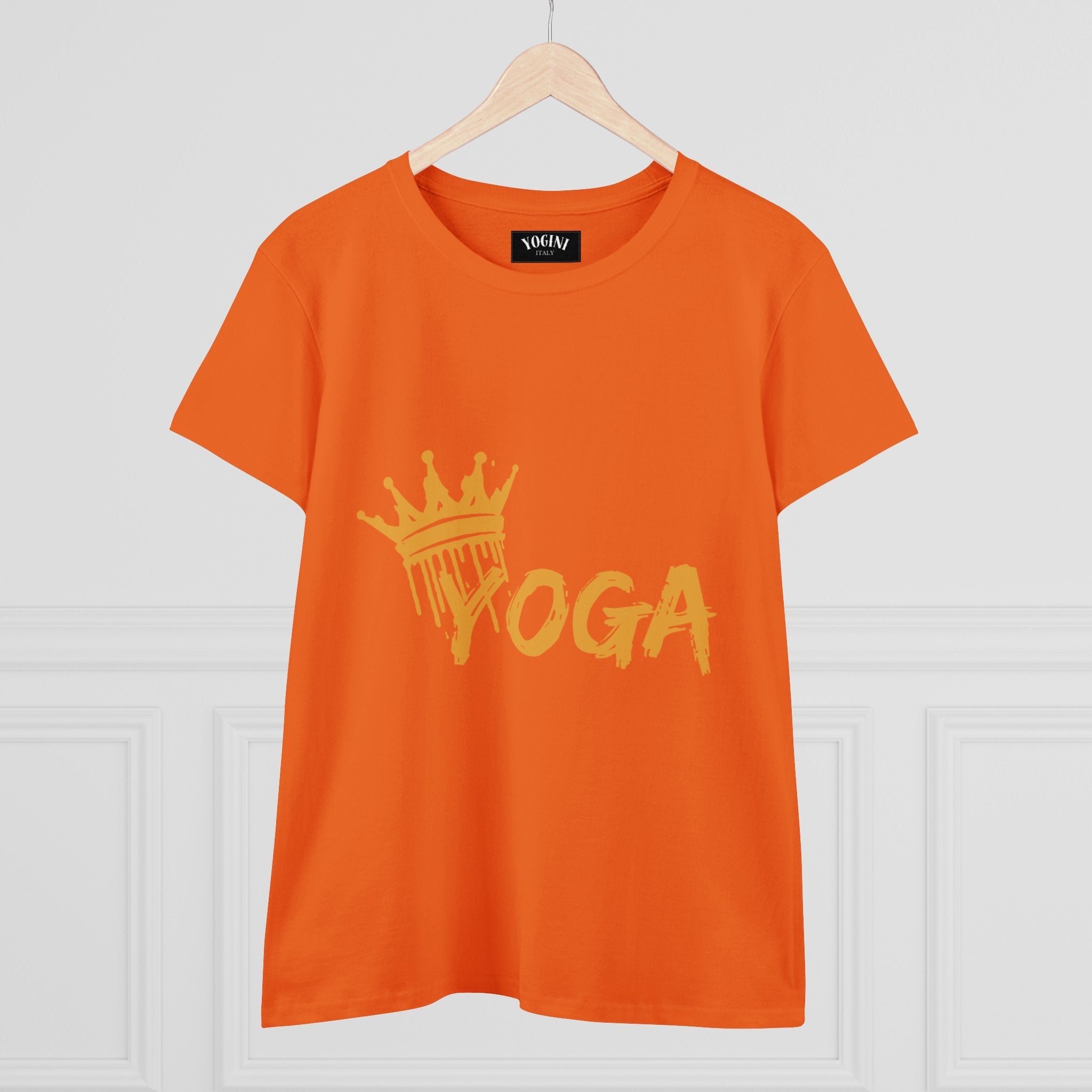 Crown Yoga -  Women's Midweight Cotton Tee by Yogini Italy