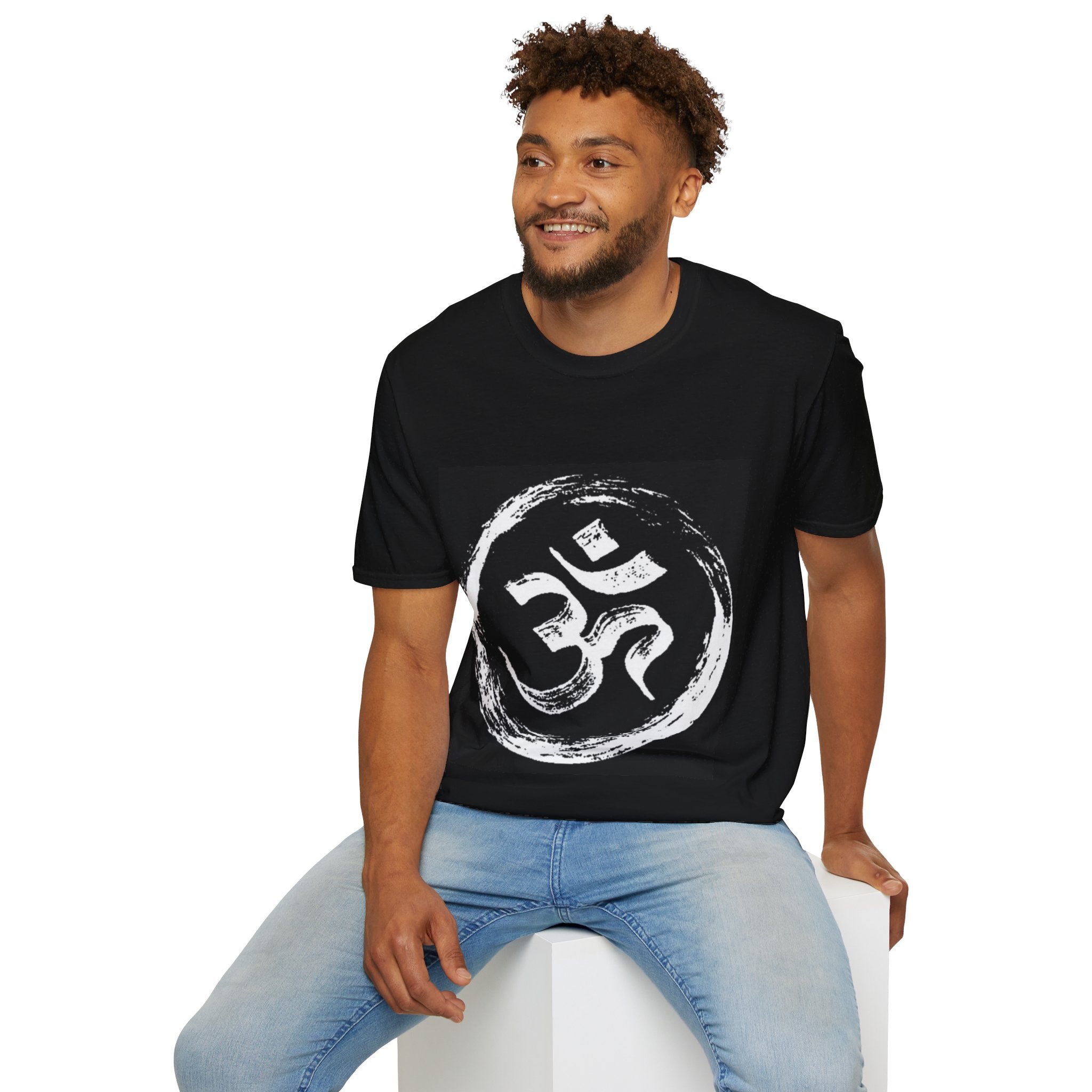 Om Yoga Unisex Softstyle T-Shirt by Yogini Italy