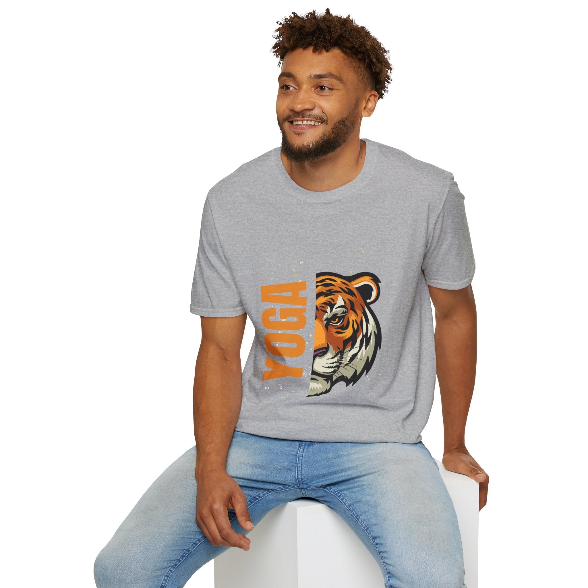 Tiger Yoga - Unisex Softstyle T-Shirt by Yogini Italy