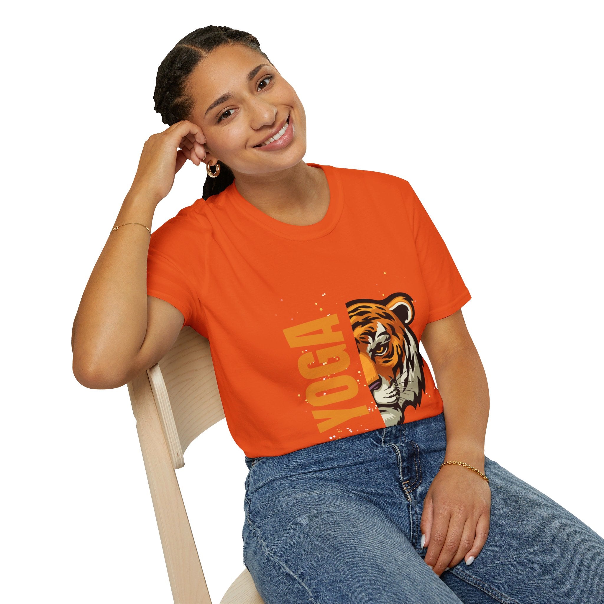 Active Tiger Yoga - Unisex Softstyle T-Shirt by Yogini Italy