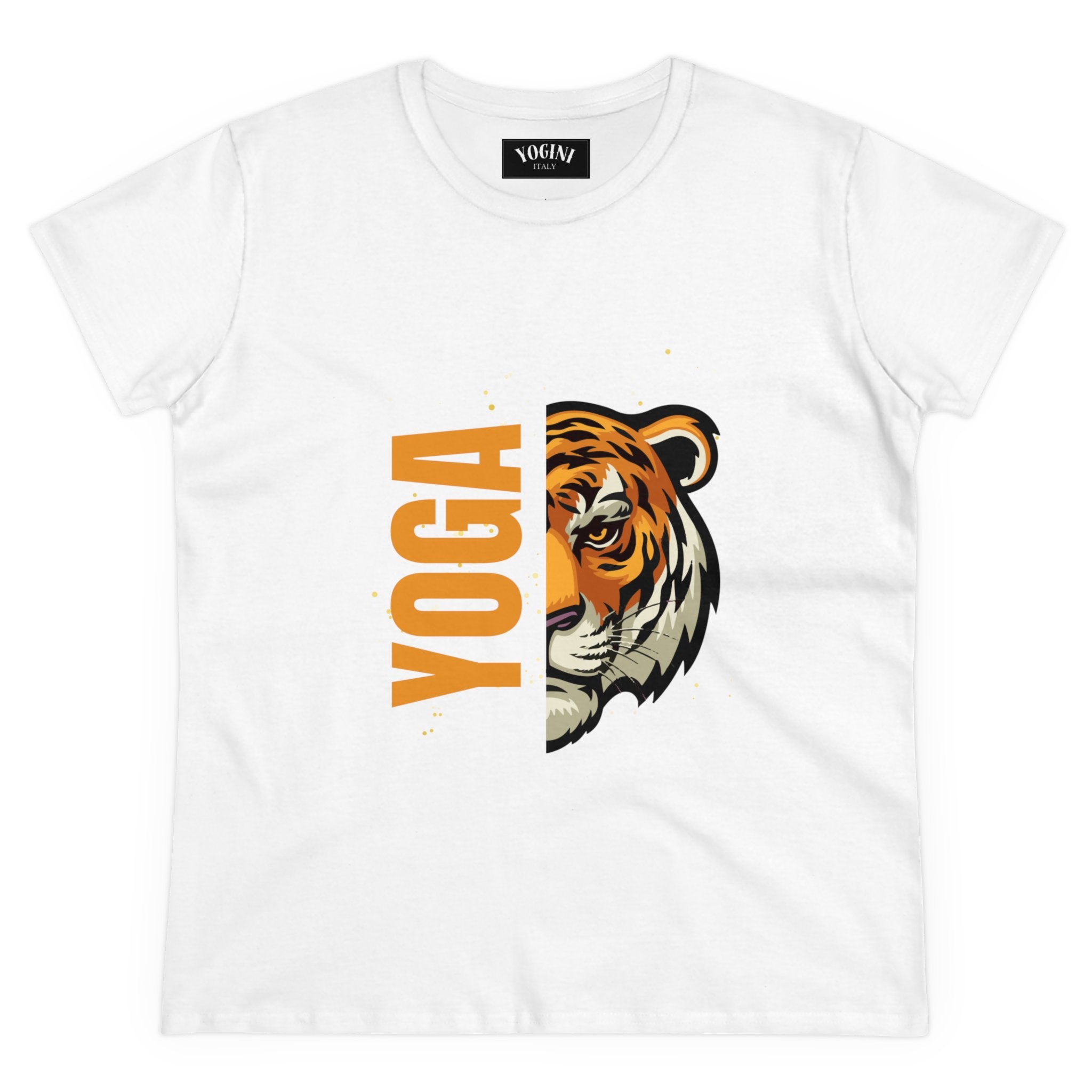 Tiger Yoga - Women's Midweight Cotton Tee by Yogini Italy