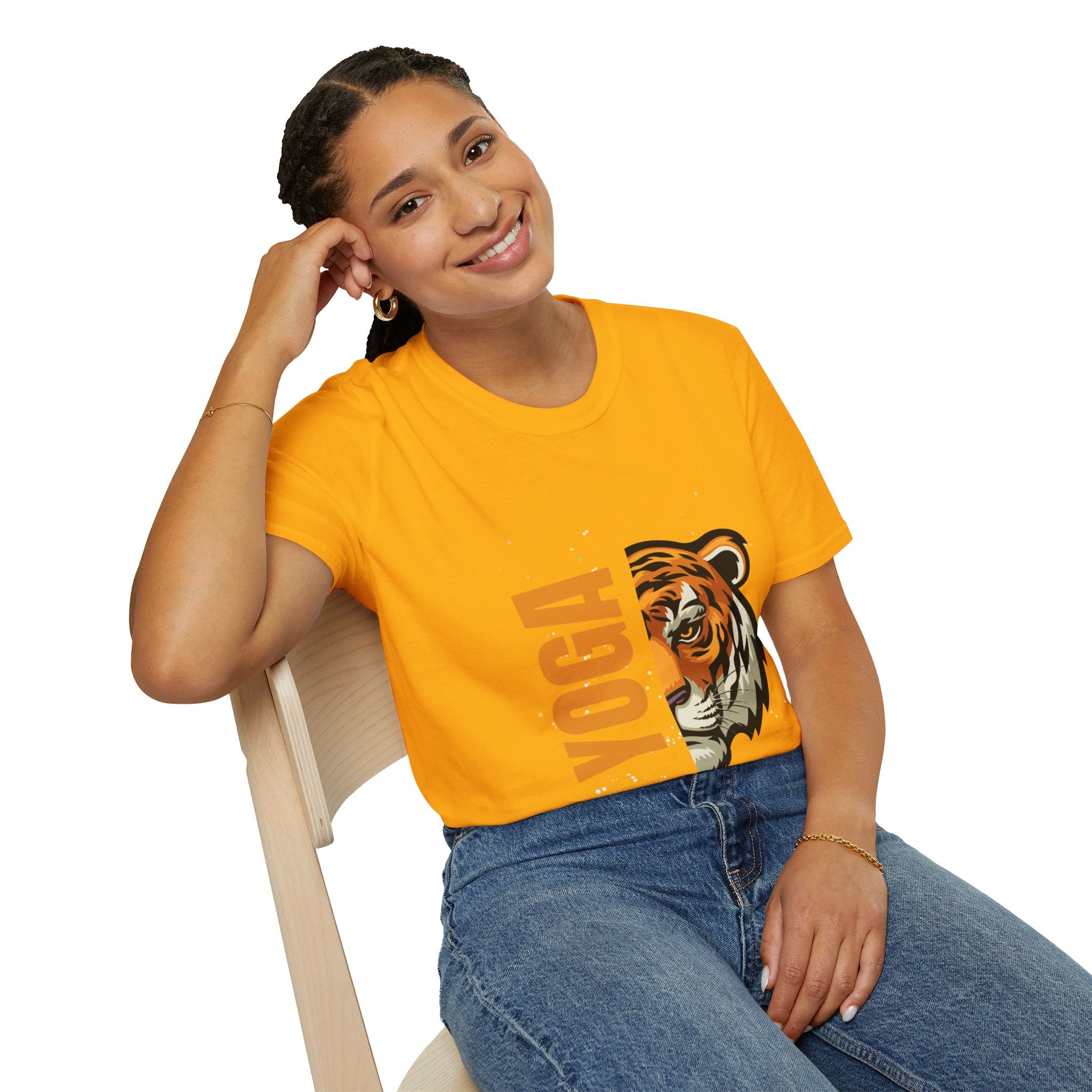 Active Tiger Yoga - Unisex Softstyle T-Shirt by Yogini Italy