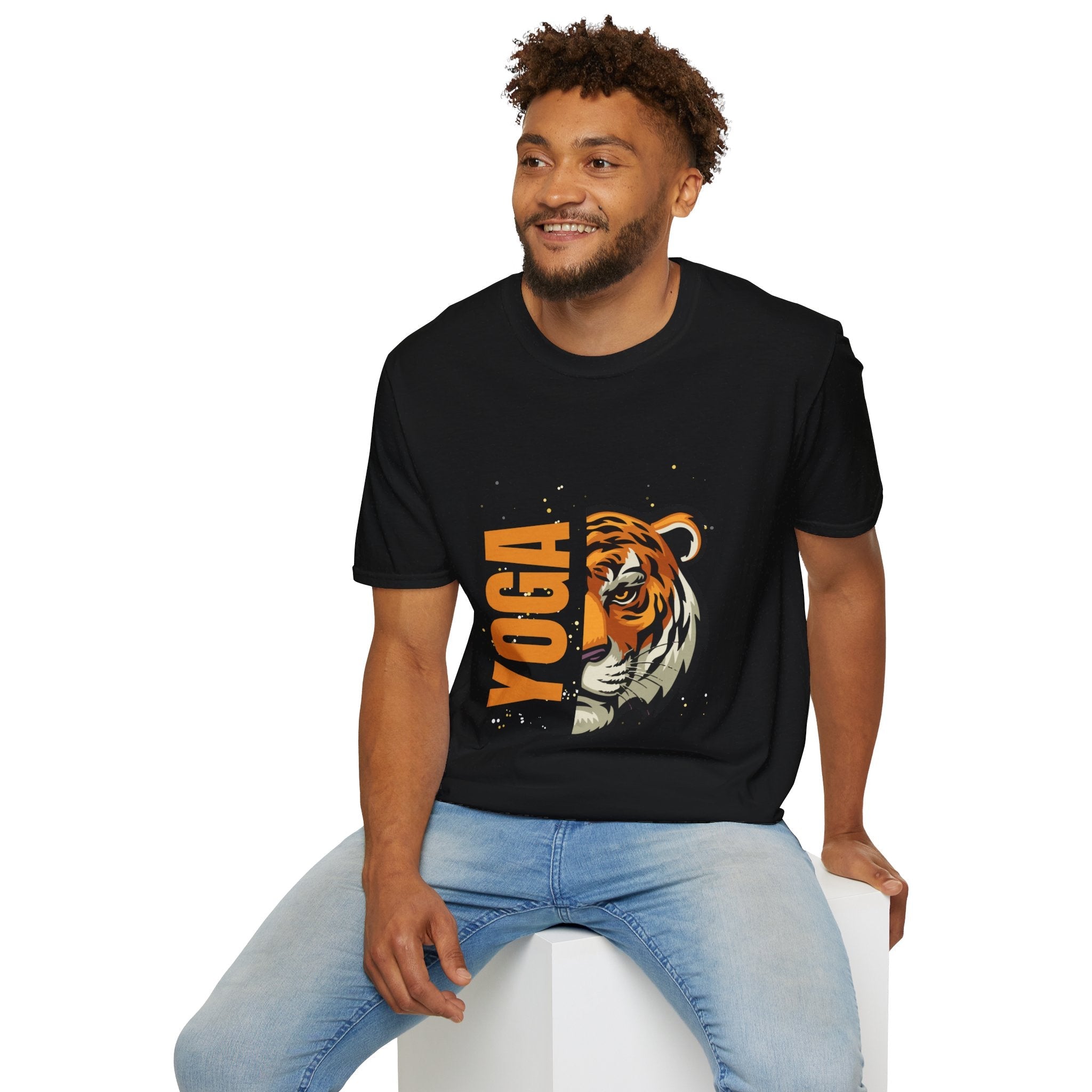 Tiger Yoga - Unisex Softstyle T-Shirt by Yogini Italy