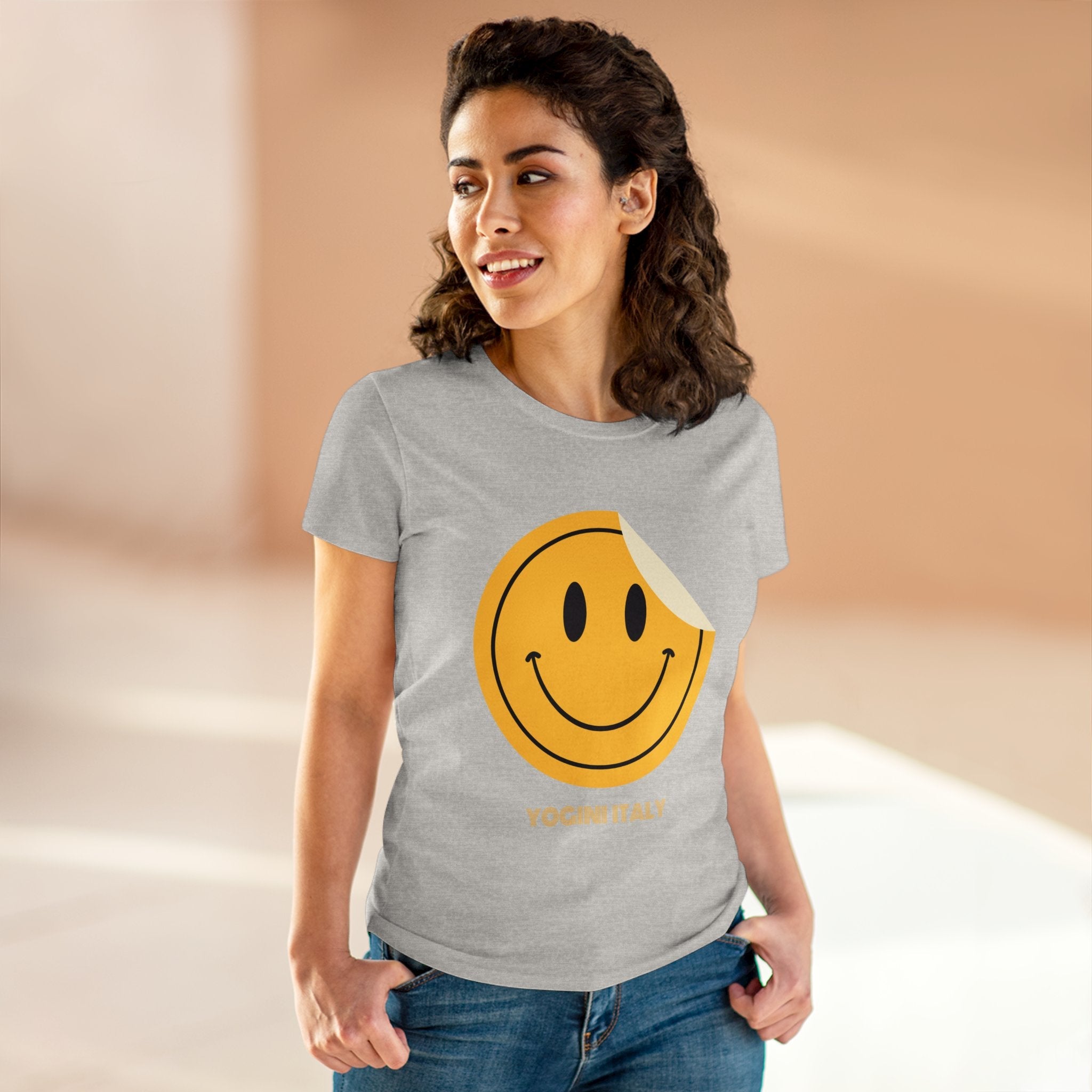 Smile - Women's Midweight Cotton Tee by Yogini Italy