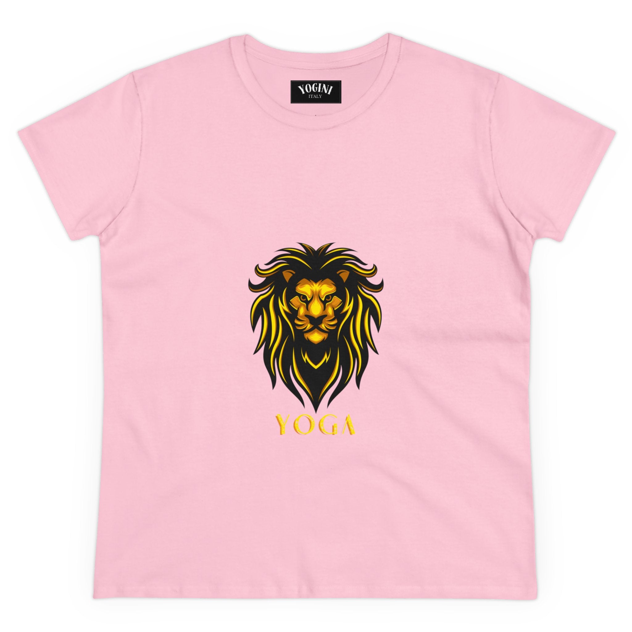 Lion Yoga - Women's Midweight Cotton Tee by Yogini Italy