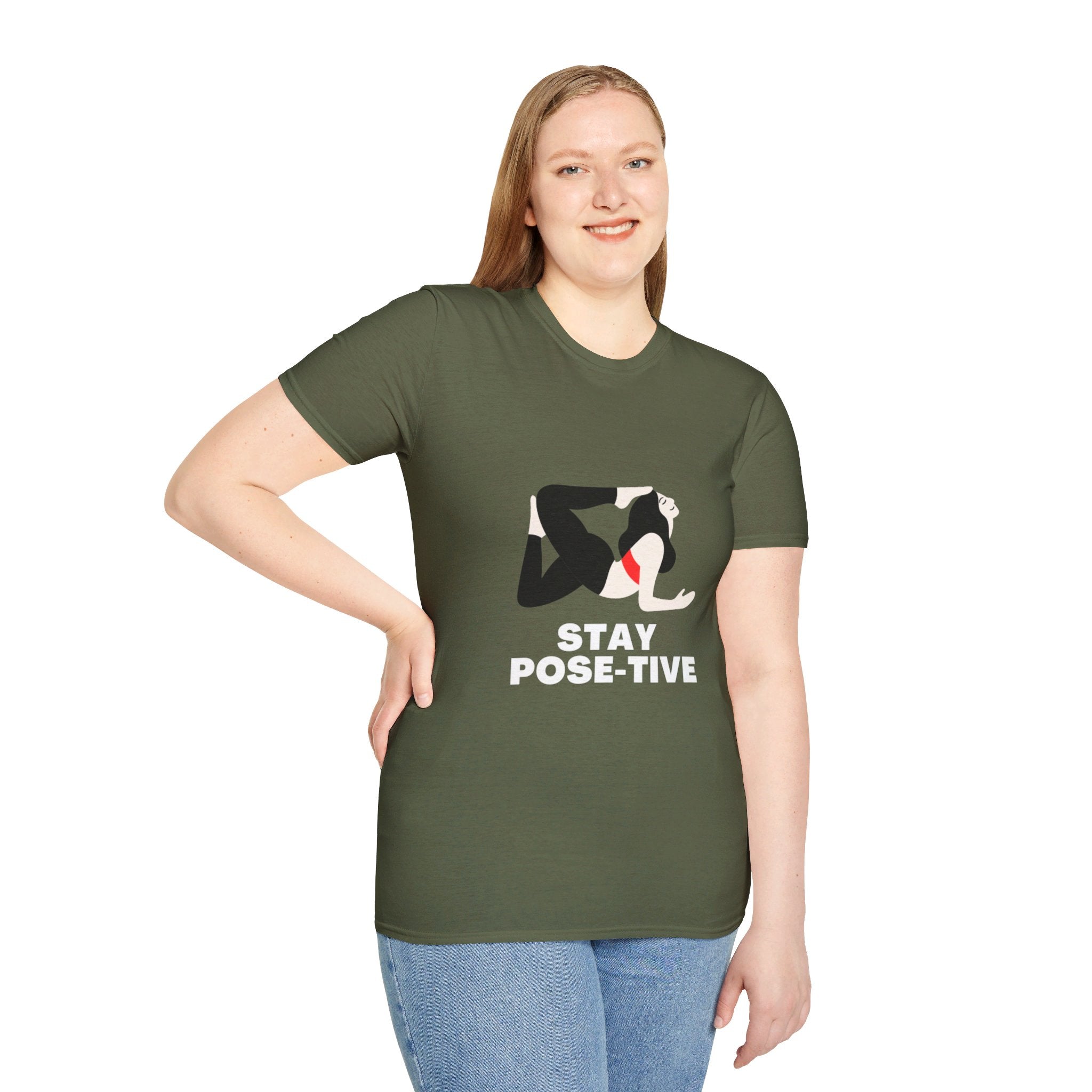 STAY POSE-TIVE - Unisex Softstyle T-Shirt by Yogini Italy