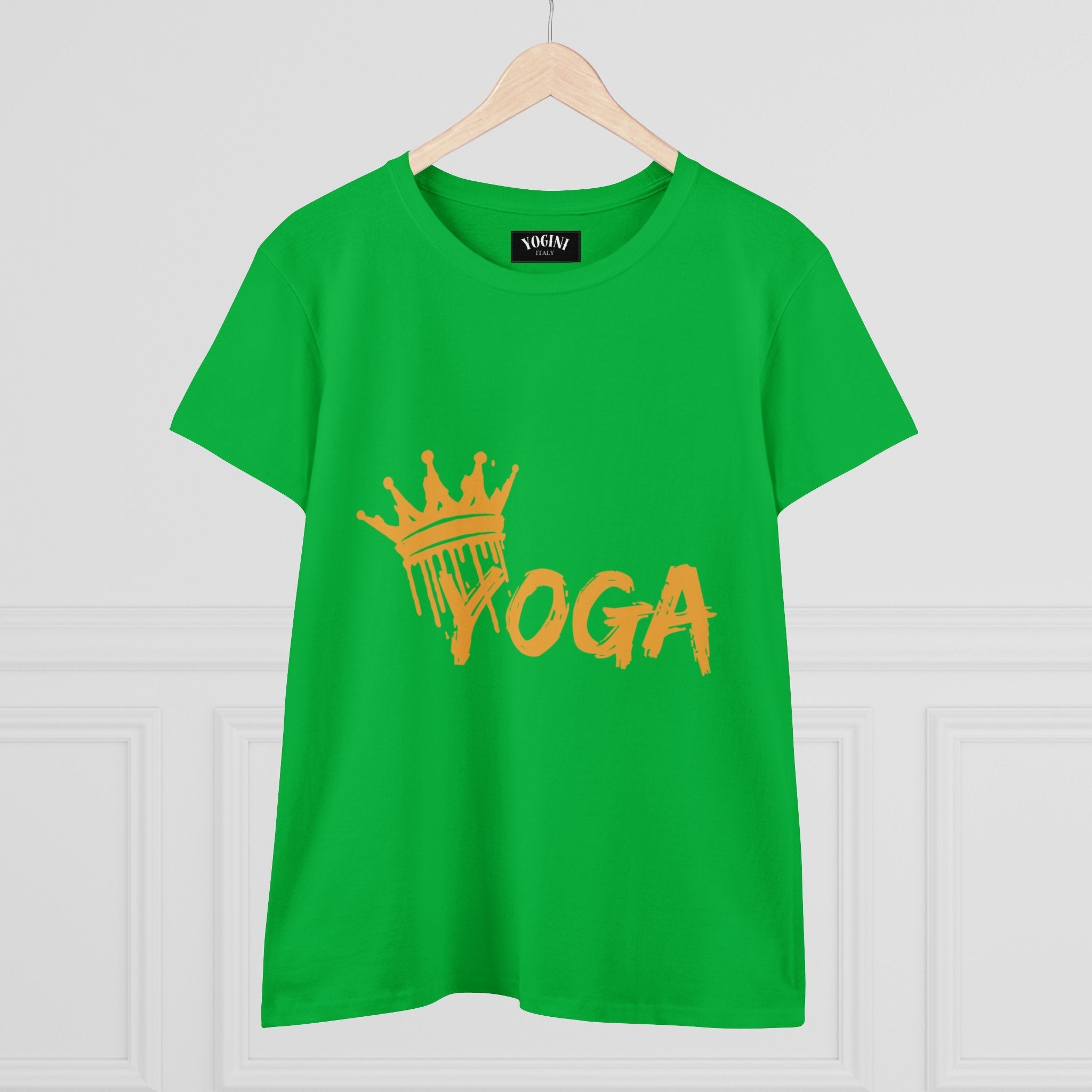 Crown Yoga -  Women's Midweight Cotton Tee by Yogini Italy