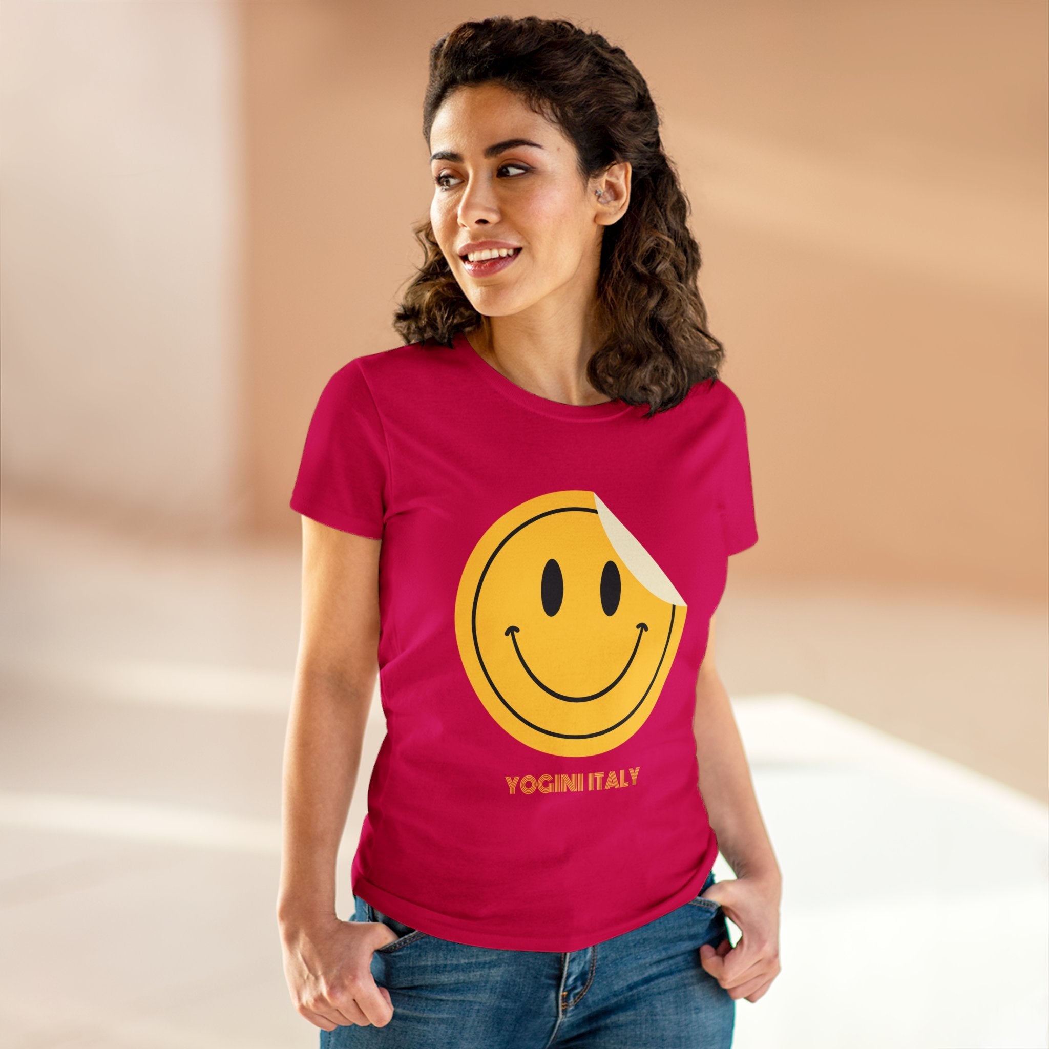 Smile - Women's Midweight Cotton Tee by Yogini Italy