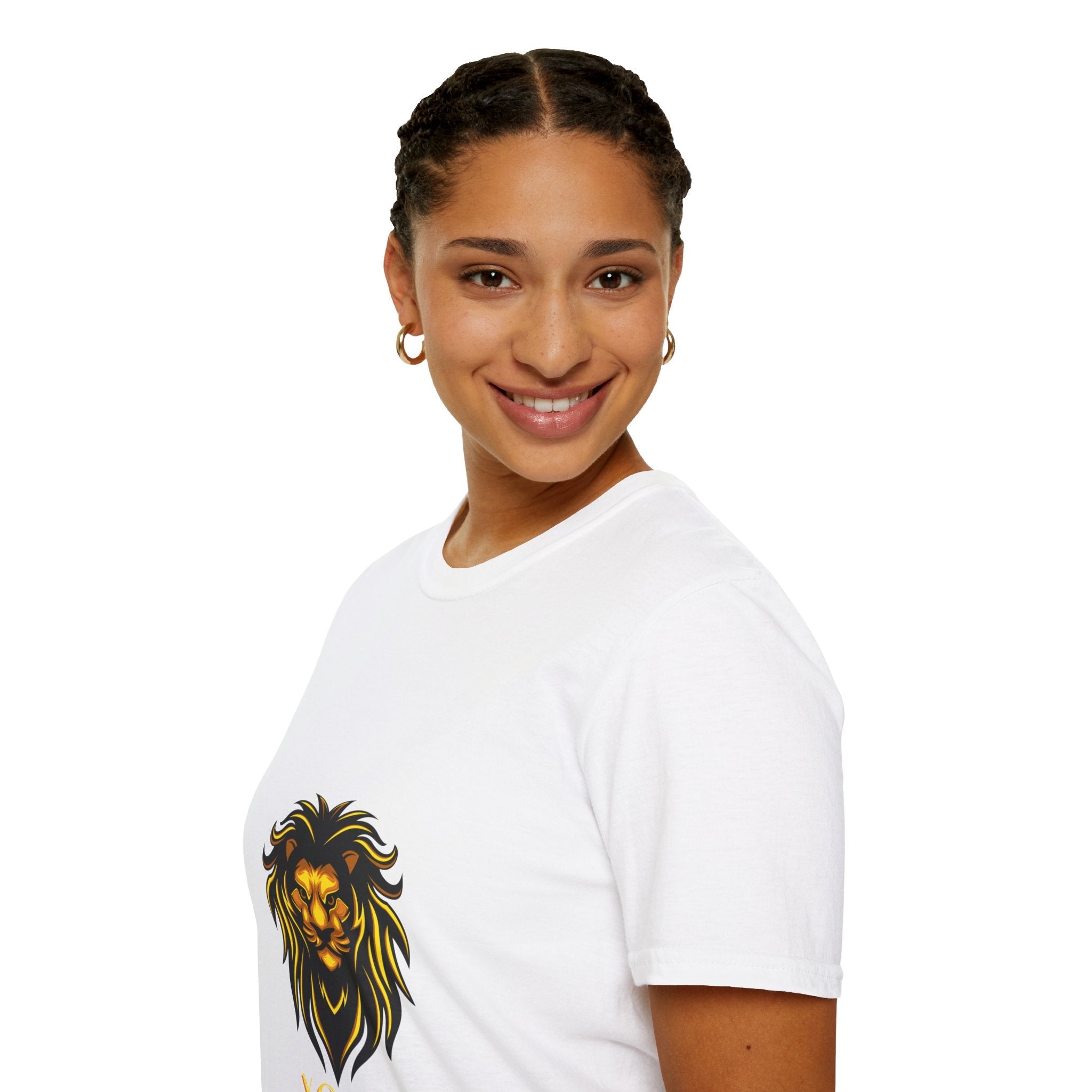 Lion Yoga - Unisex Softstyle T-Shirt by Yogini Italy