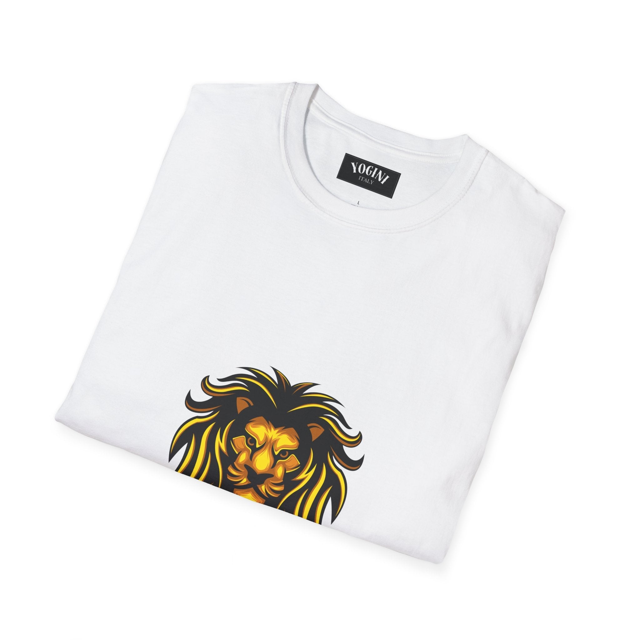 Lion Yoga - Unisex Softstyle T-Shirt by Yogini Italy