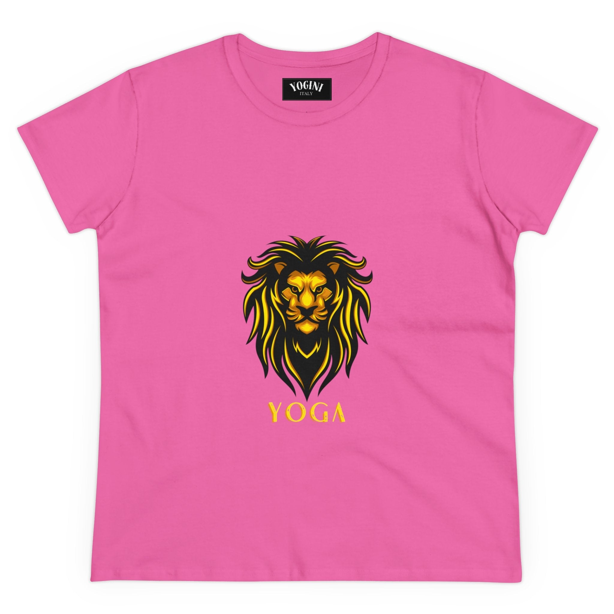 Lion Yoga - Women's Midweight Cotton Tee by Yogini Italy