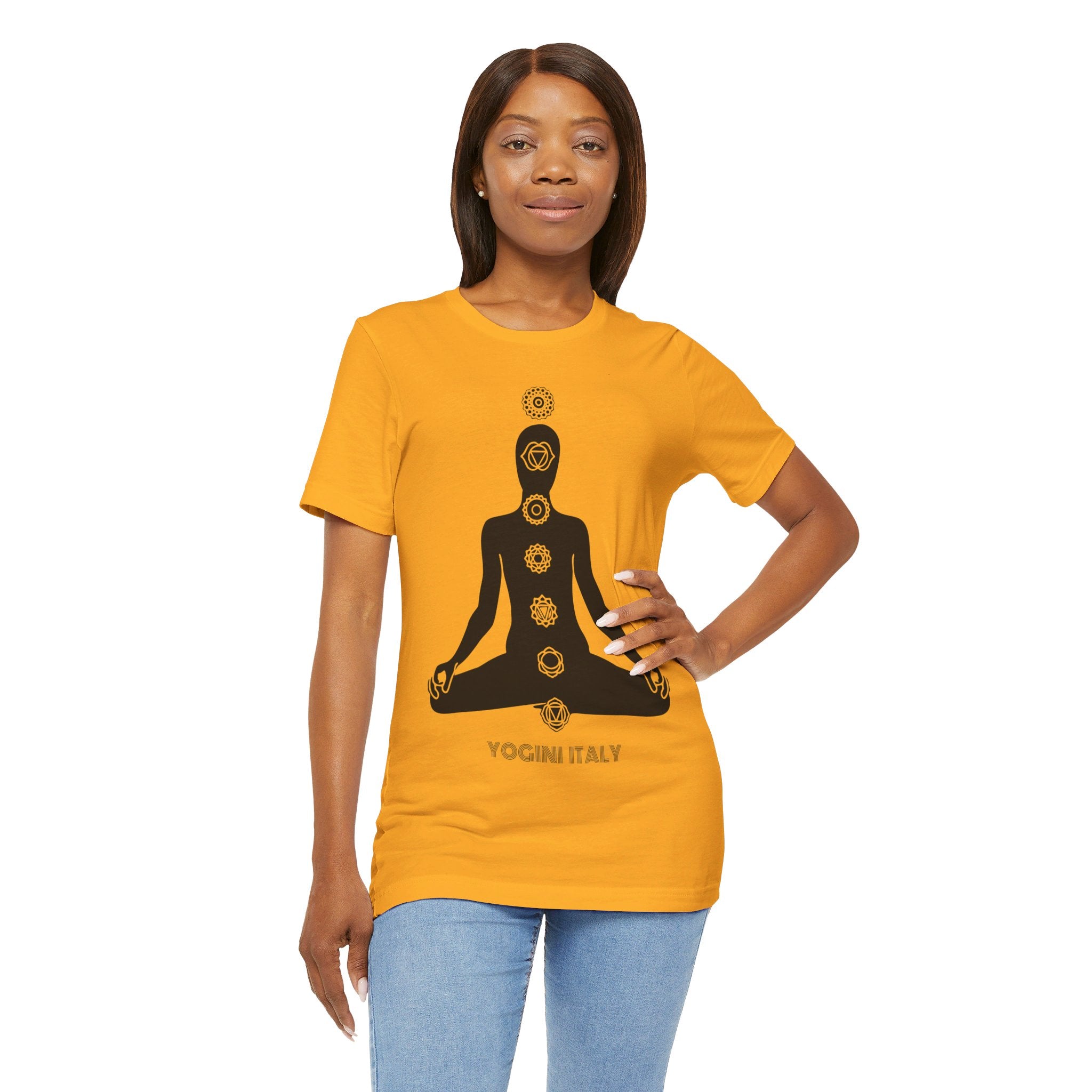 Active Chakra Yoga - Unisex Jersey Short Sleeve Tee by Yogini Italy