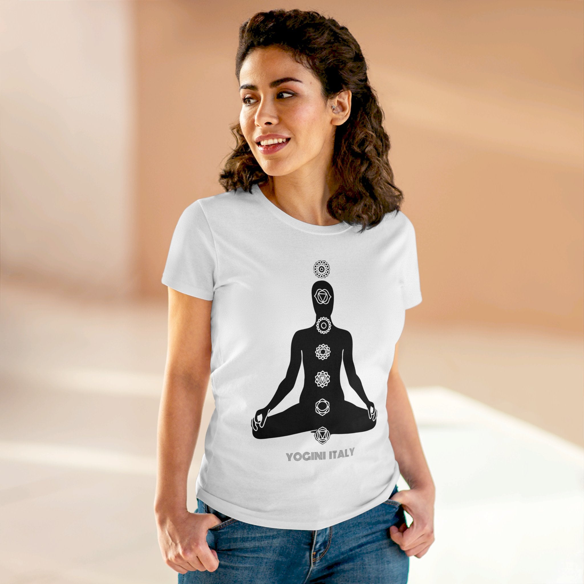 Chakra - Women's Midweight Cotton Tee by Yogini Italy