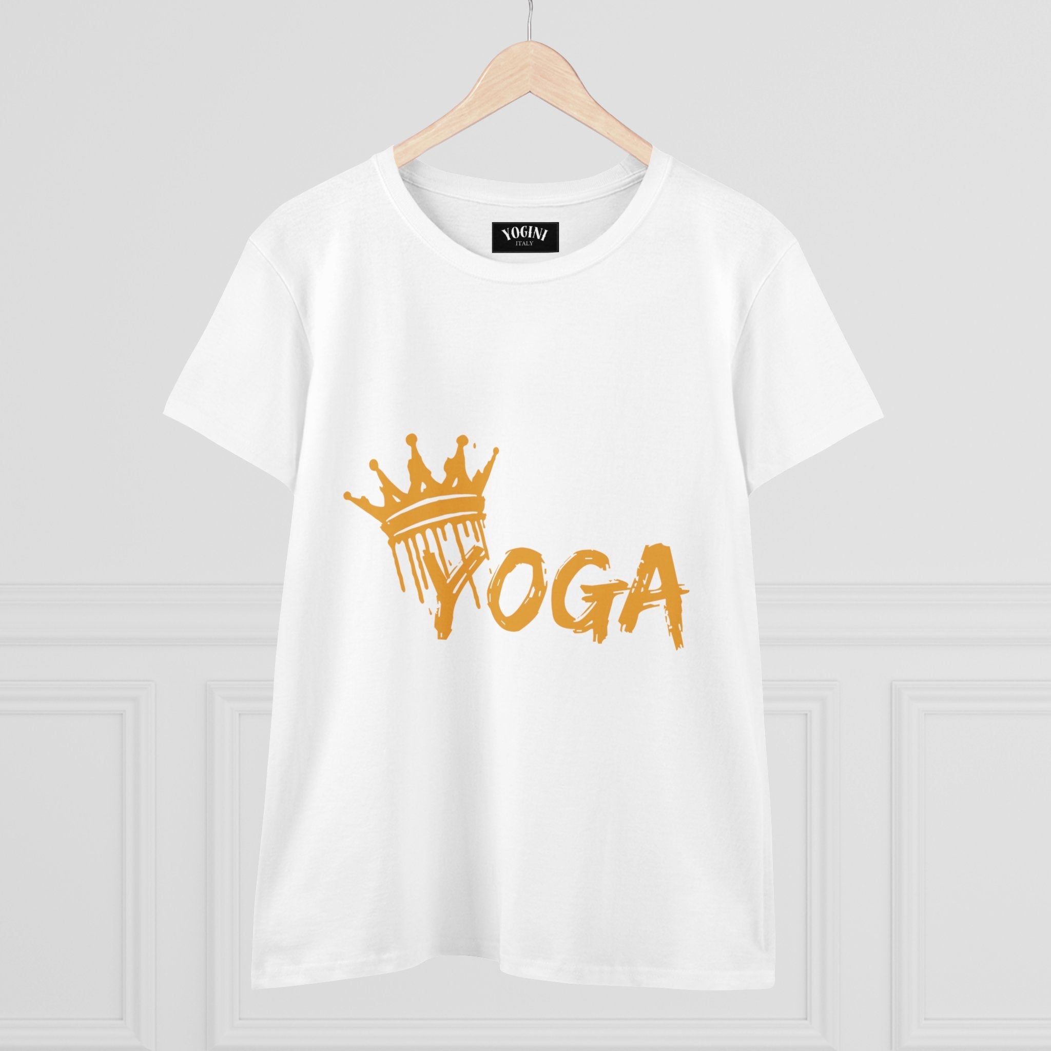 Crown Yoga -  Women's Midweight Cotton Tee by Yogini Italy