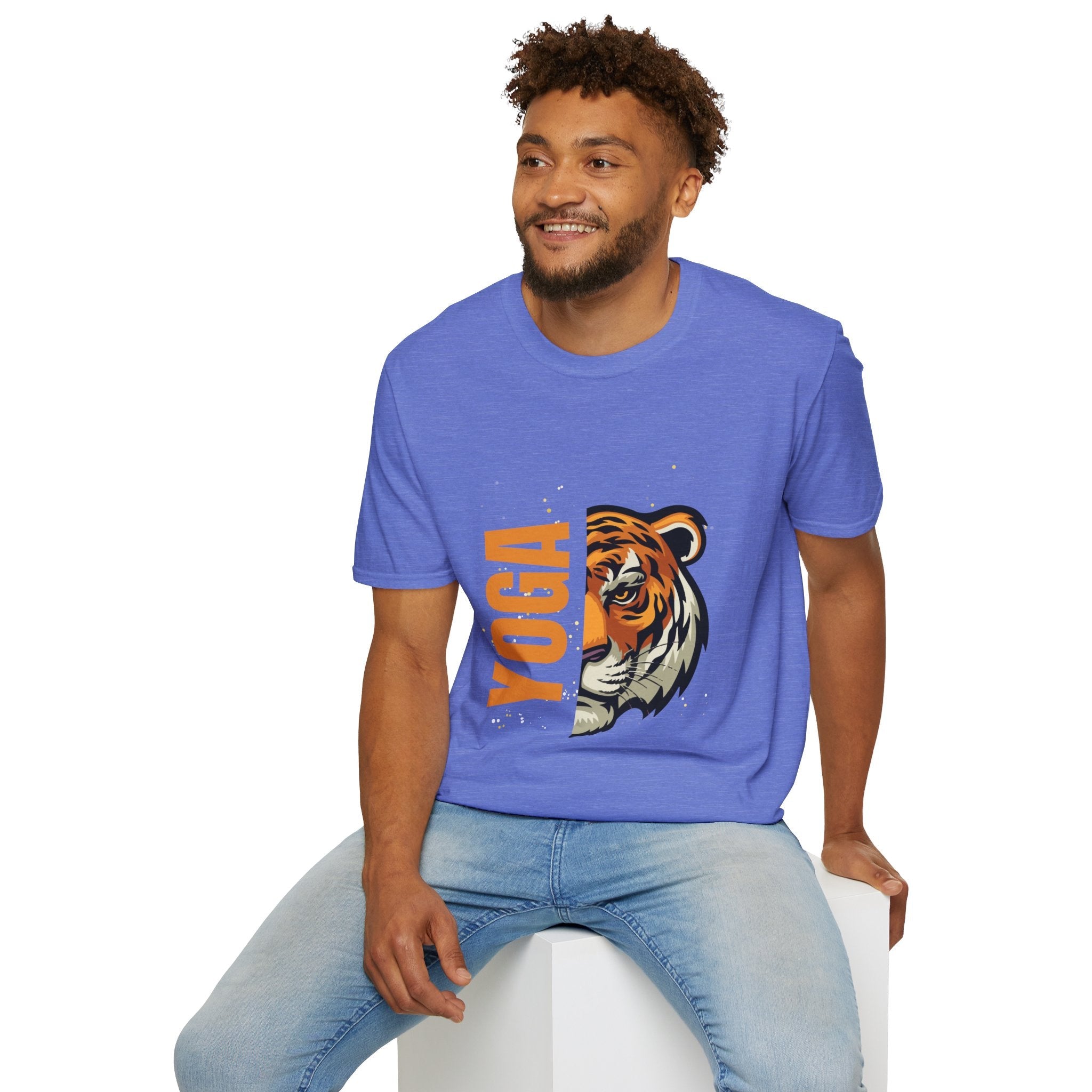 Tiger Yoga - Unisex Softstyle T-Shirt by Yogini Italy