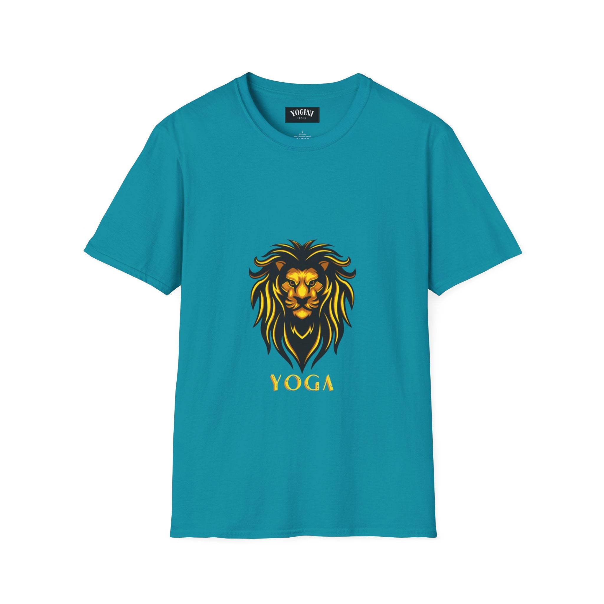 Lion Yoga - Unisex Softstyle T-Shirt by Yogini Italy