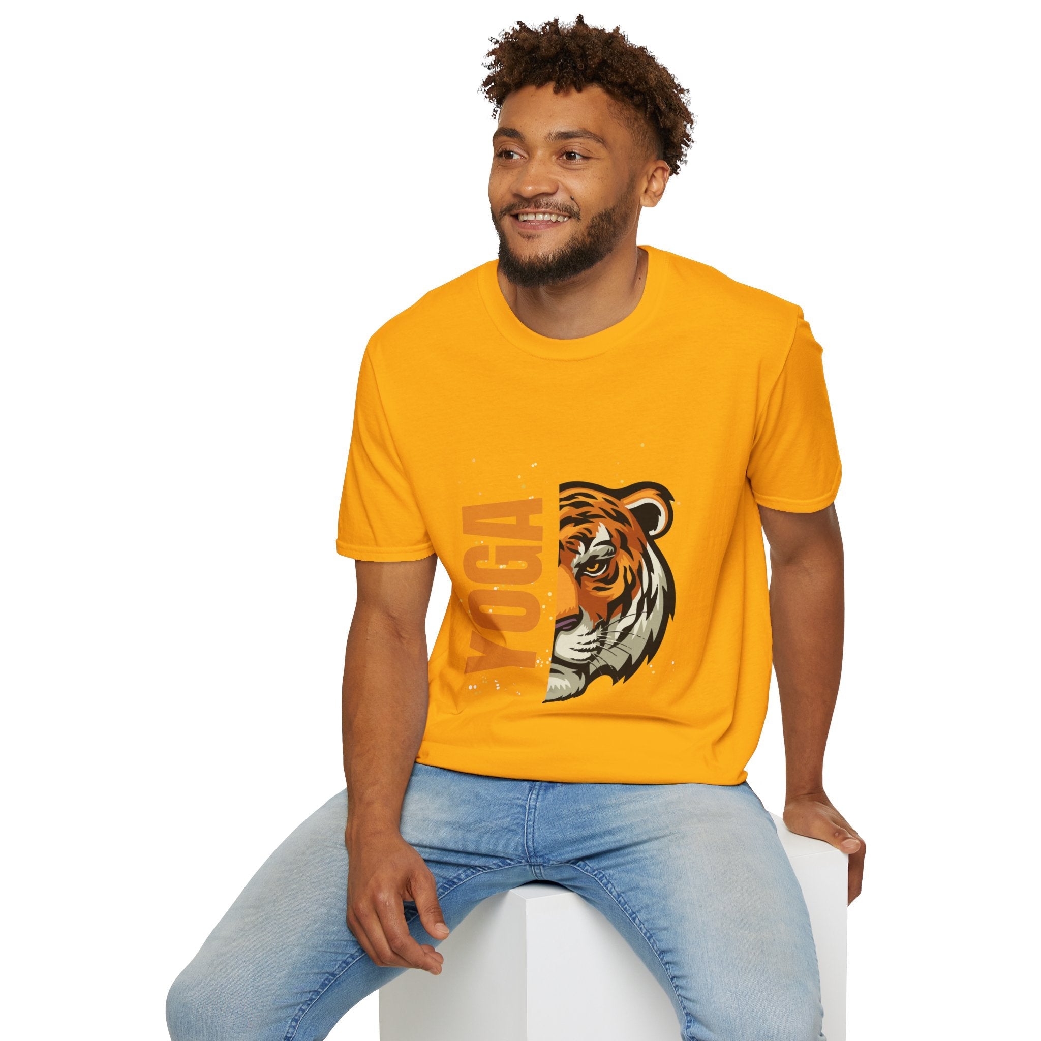 Tiger Yoga - Unisex Softstyle T-Shirt by Yogini Italy