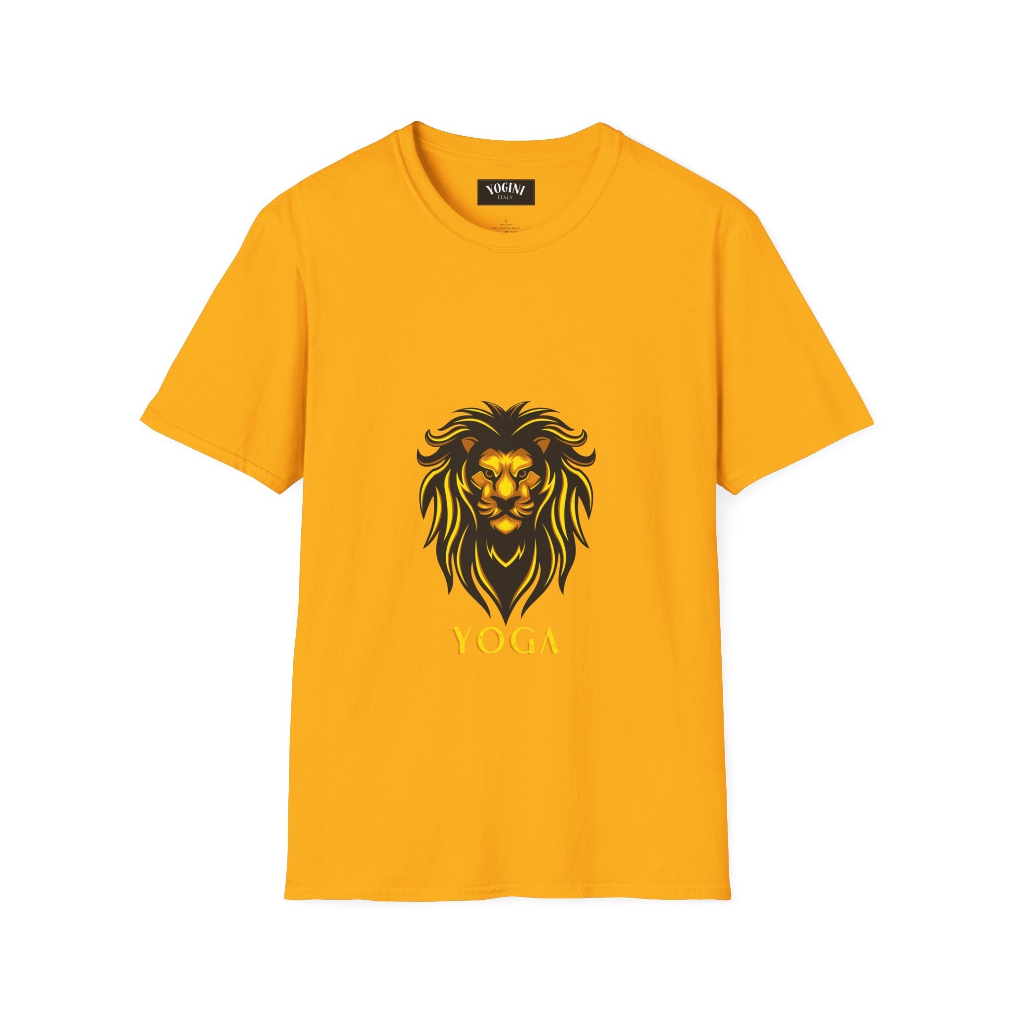 Lion Yoga - Unisex Softstyle T-Shirt by Yogini Italy