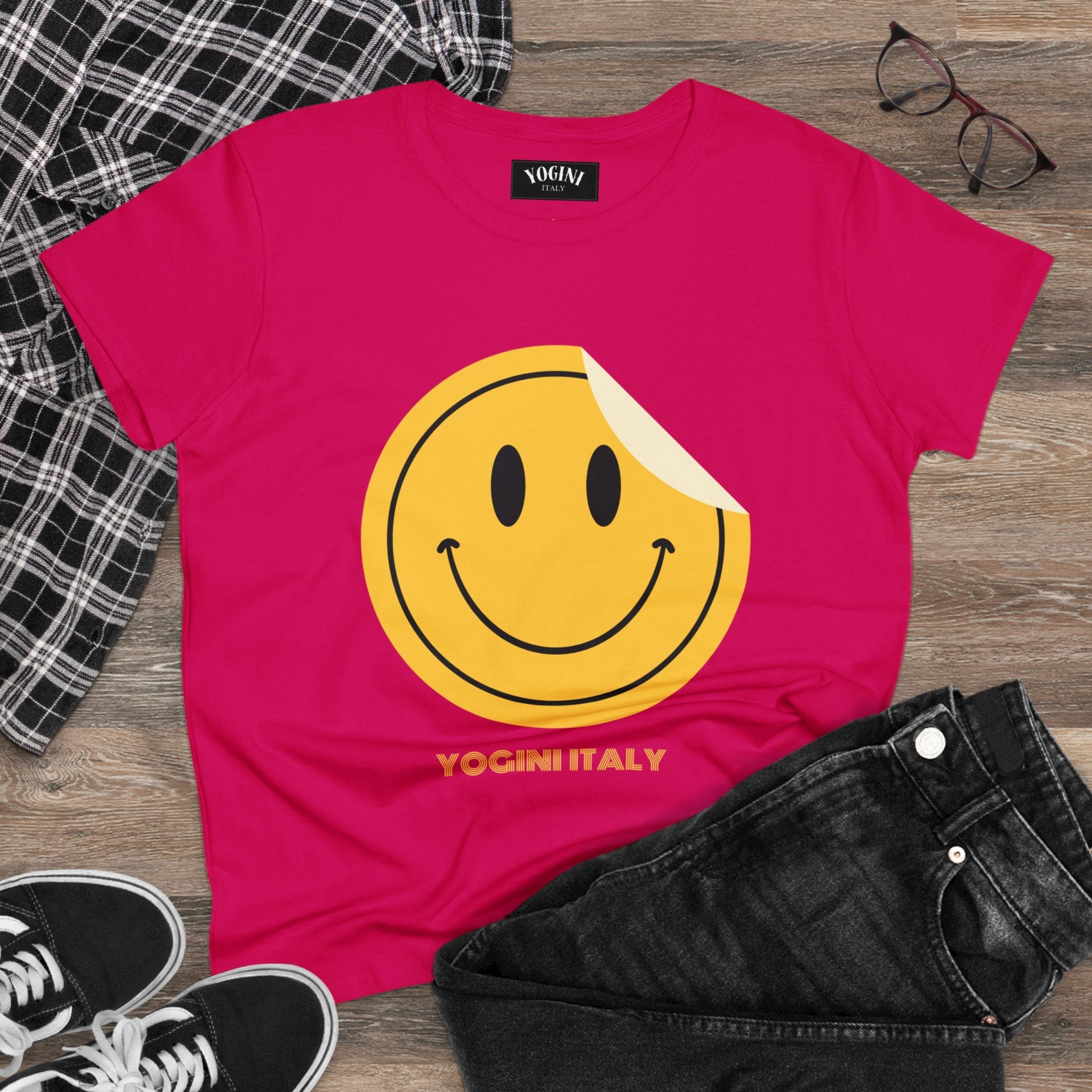 Smile - Women's Midweight Cotton Tee by Yogini Italy