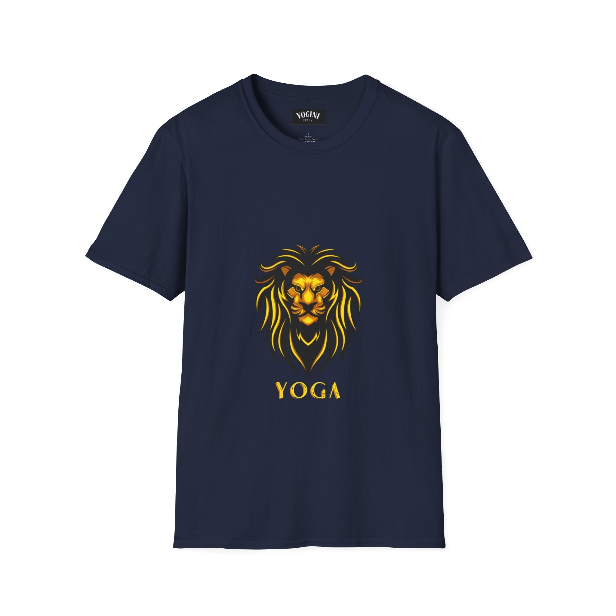 Lion Yoga - Unisex Softstyle T-Shirt by Yogini Italy