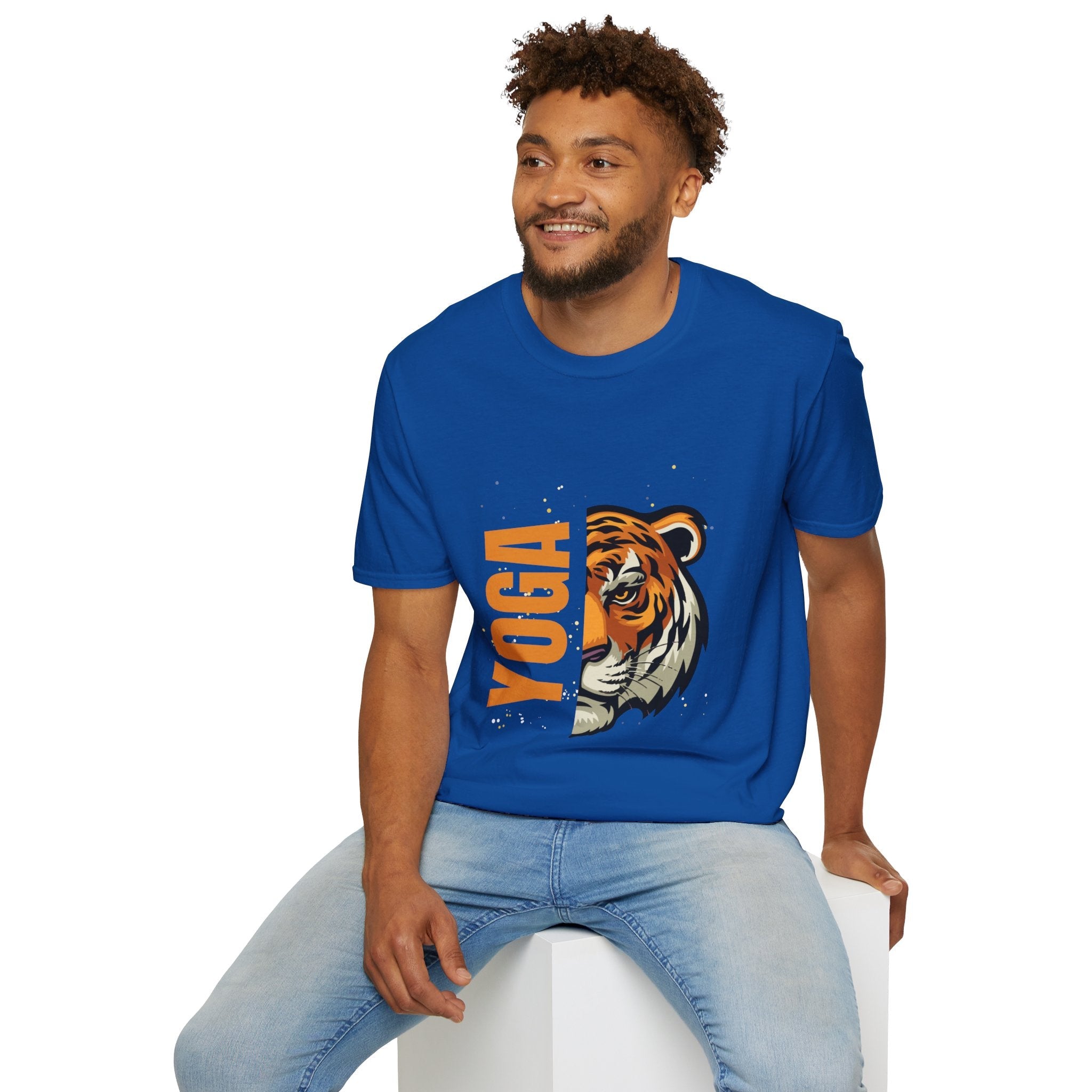 Tiger Yoga - Unisex Softstyle T-Shirt by Yogini Italy