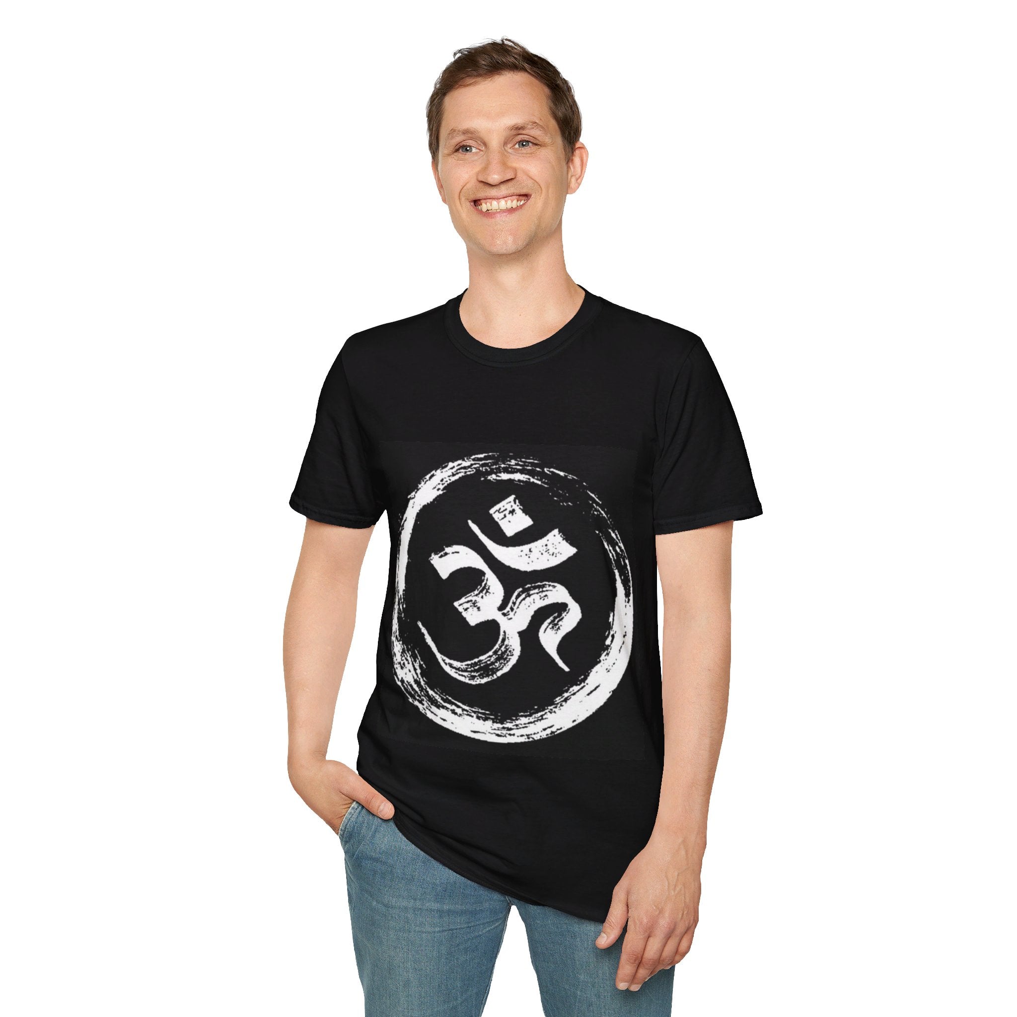 Om Yoga Unisex Softstyle T-Shirt by Yogini Italy