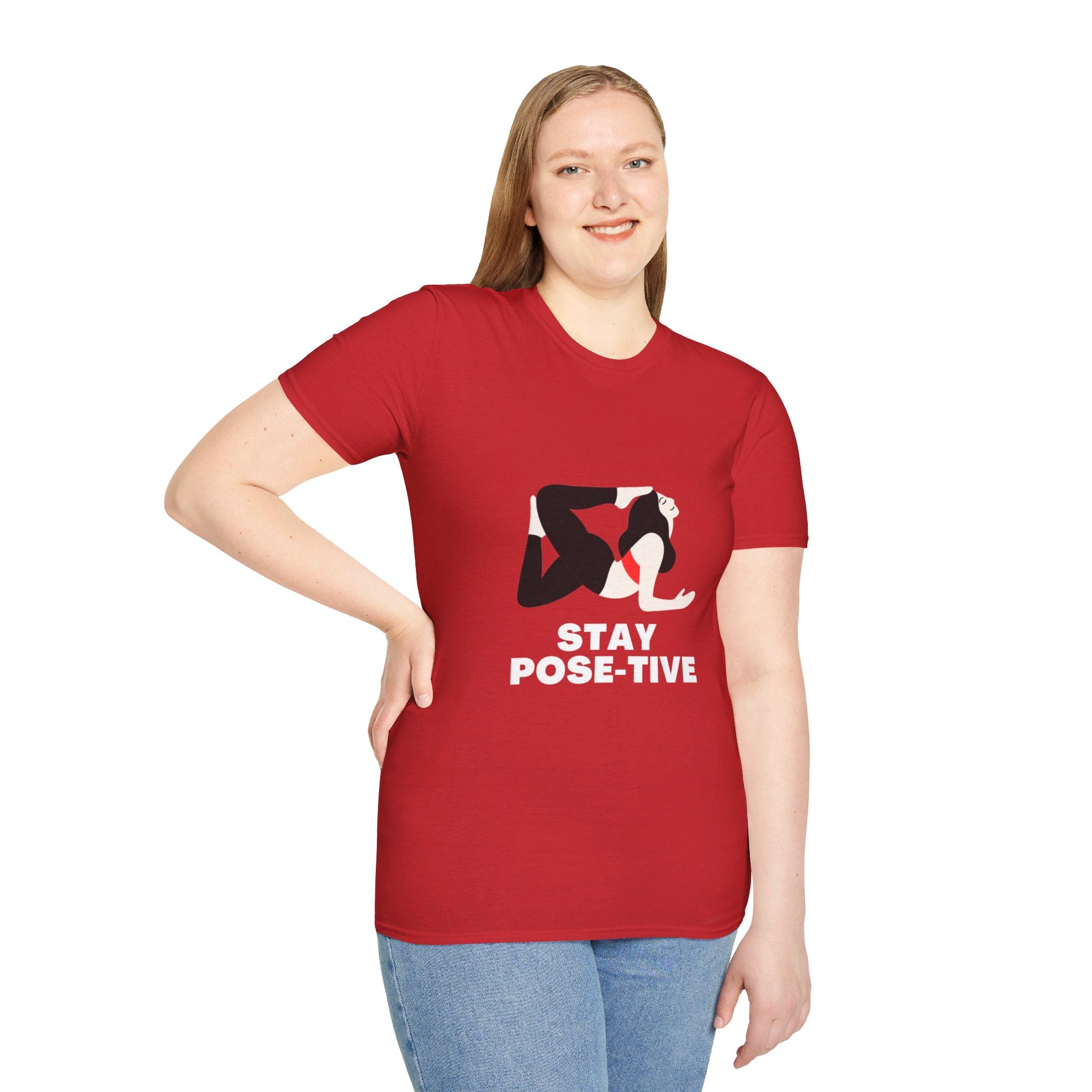 STAY POSE-TIVE - Unisex Softstyle T-Shirt by Yogini Italy