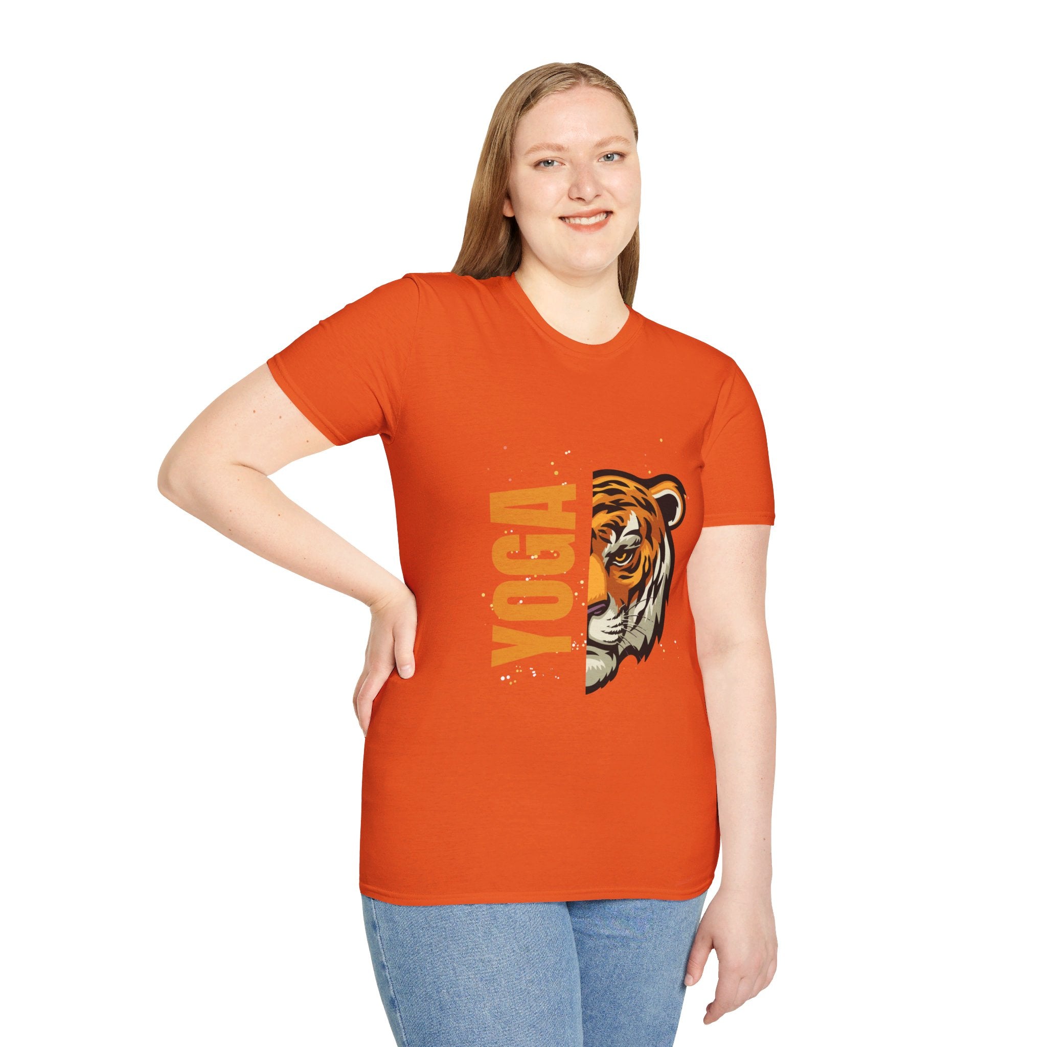 Active Tiger Yoga - Unisex Softstyle T-Shirt by Yogini Italy