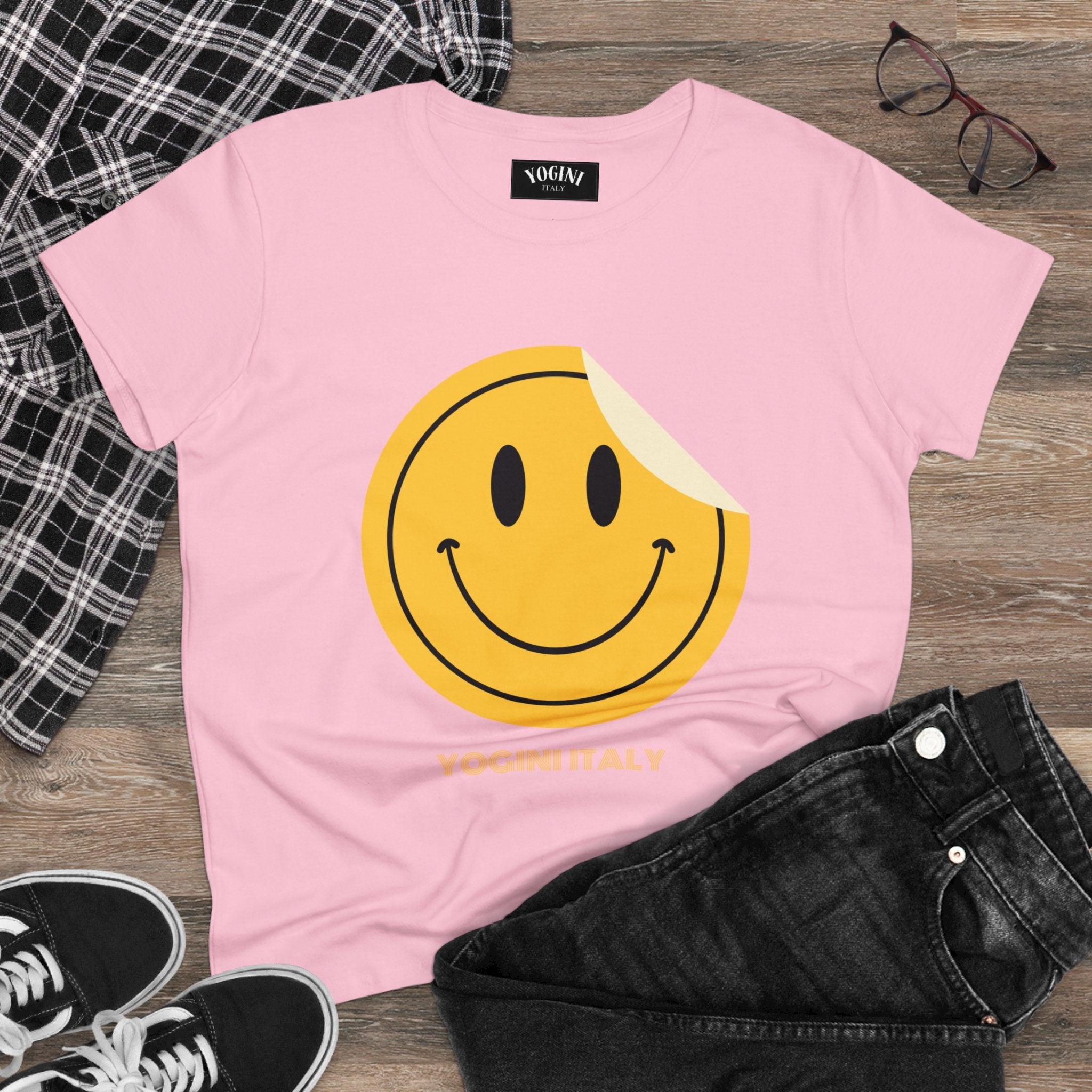 Smile - Women's Midweight Cotton Tee by Yogini Italy