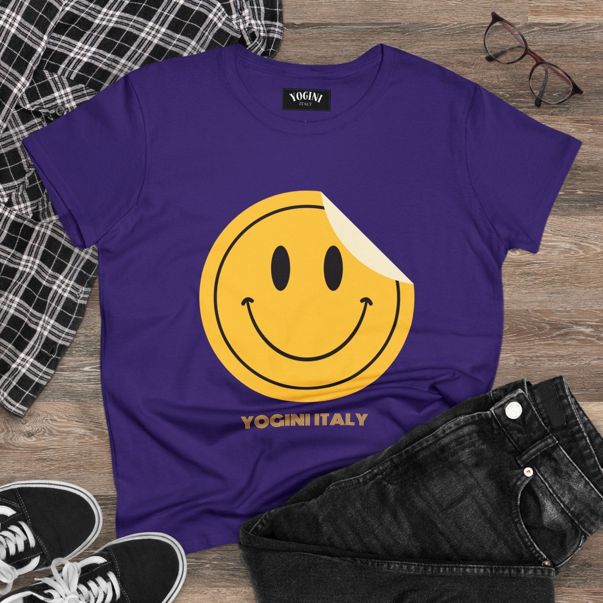 Smile - Women's Midweight Cotton Tee by Yogini Italy