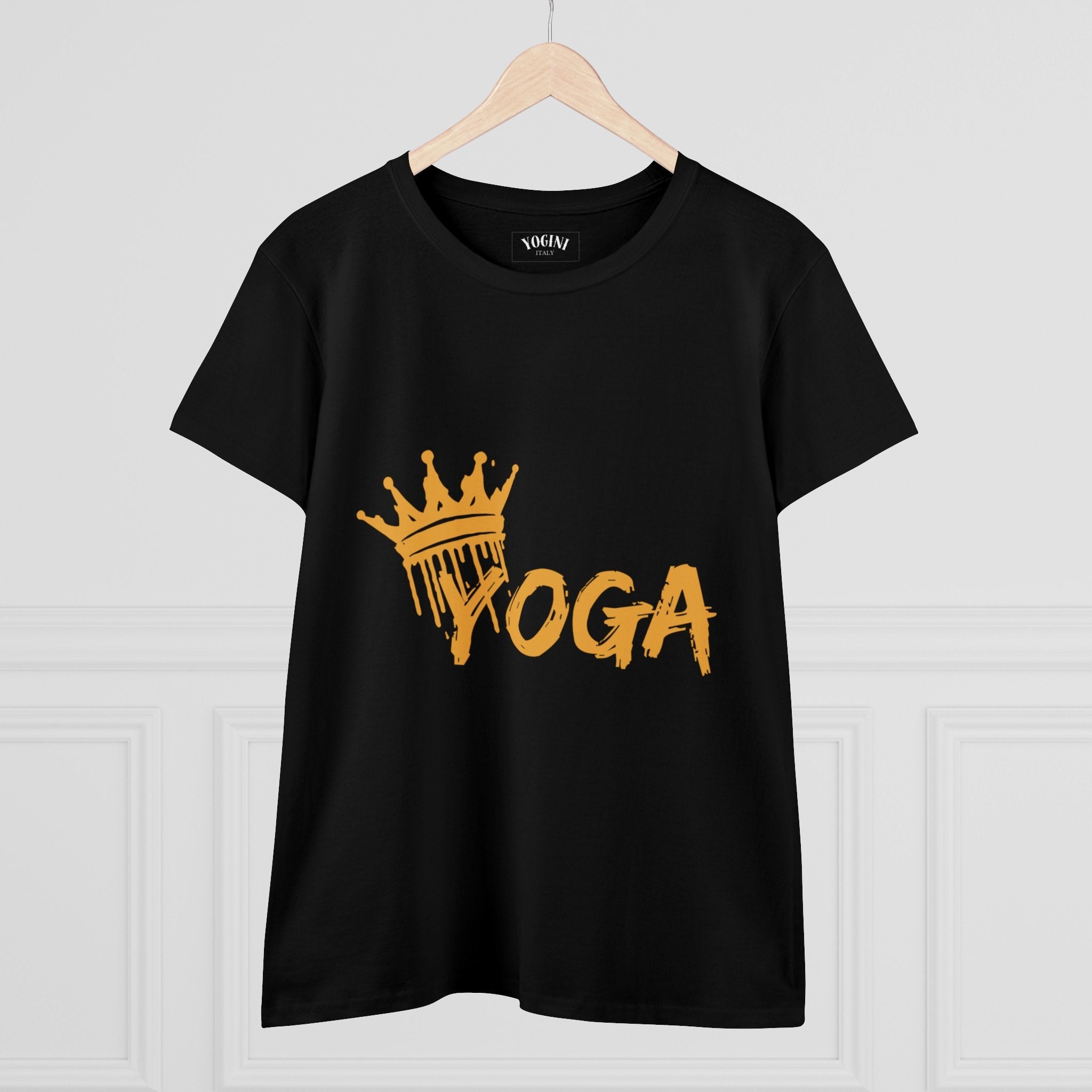 Crown Yoga -  Women's Midweight Cotton Tee by Yogini Italy