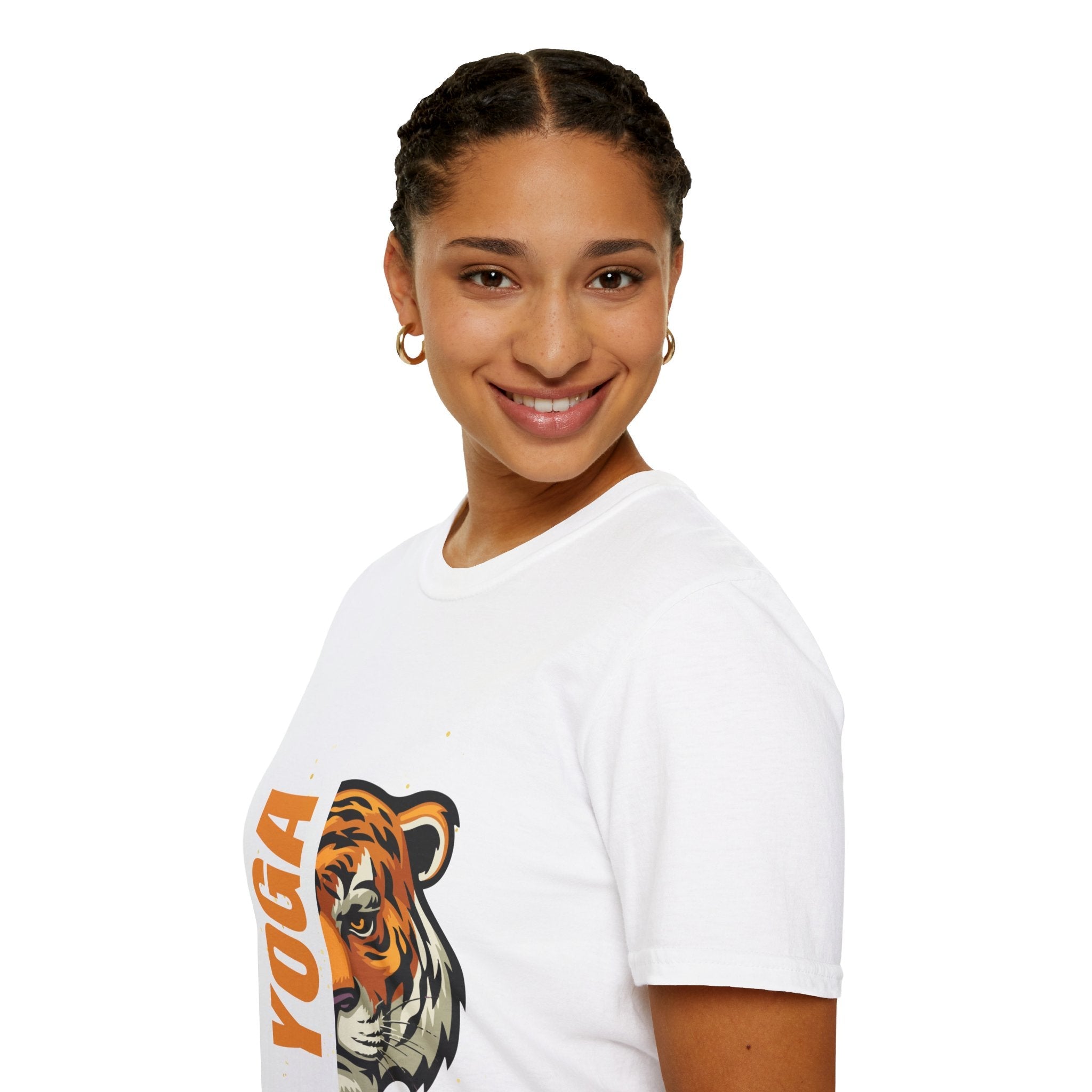 Tiger Yoga - Unisex Softstyle T-Shirt by Yogini Italy