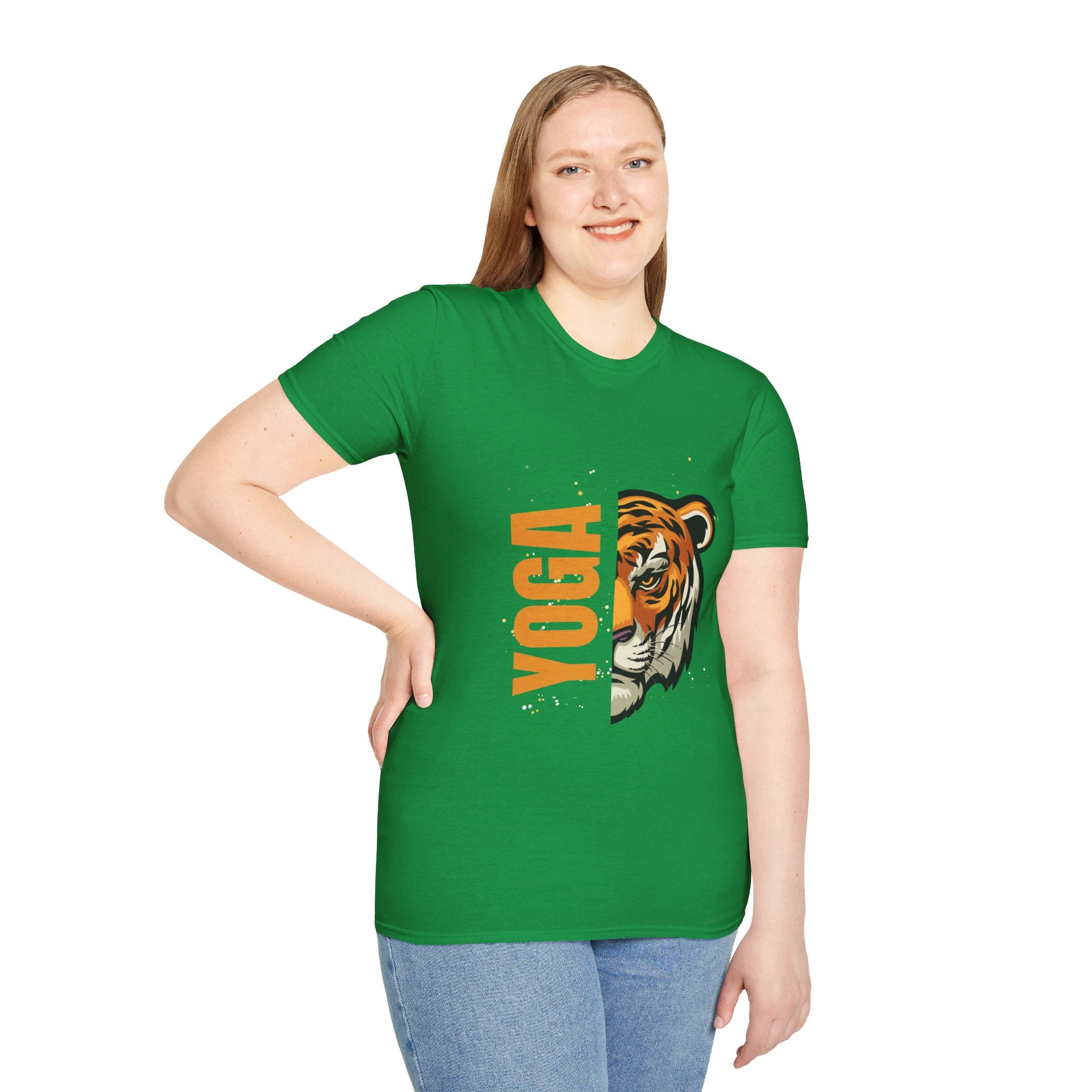 Active Tiger Yoga - Unisex Softstyle T-Shirt by Yogini Italy